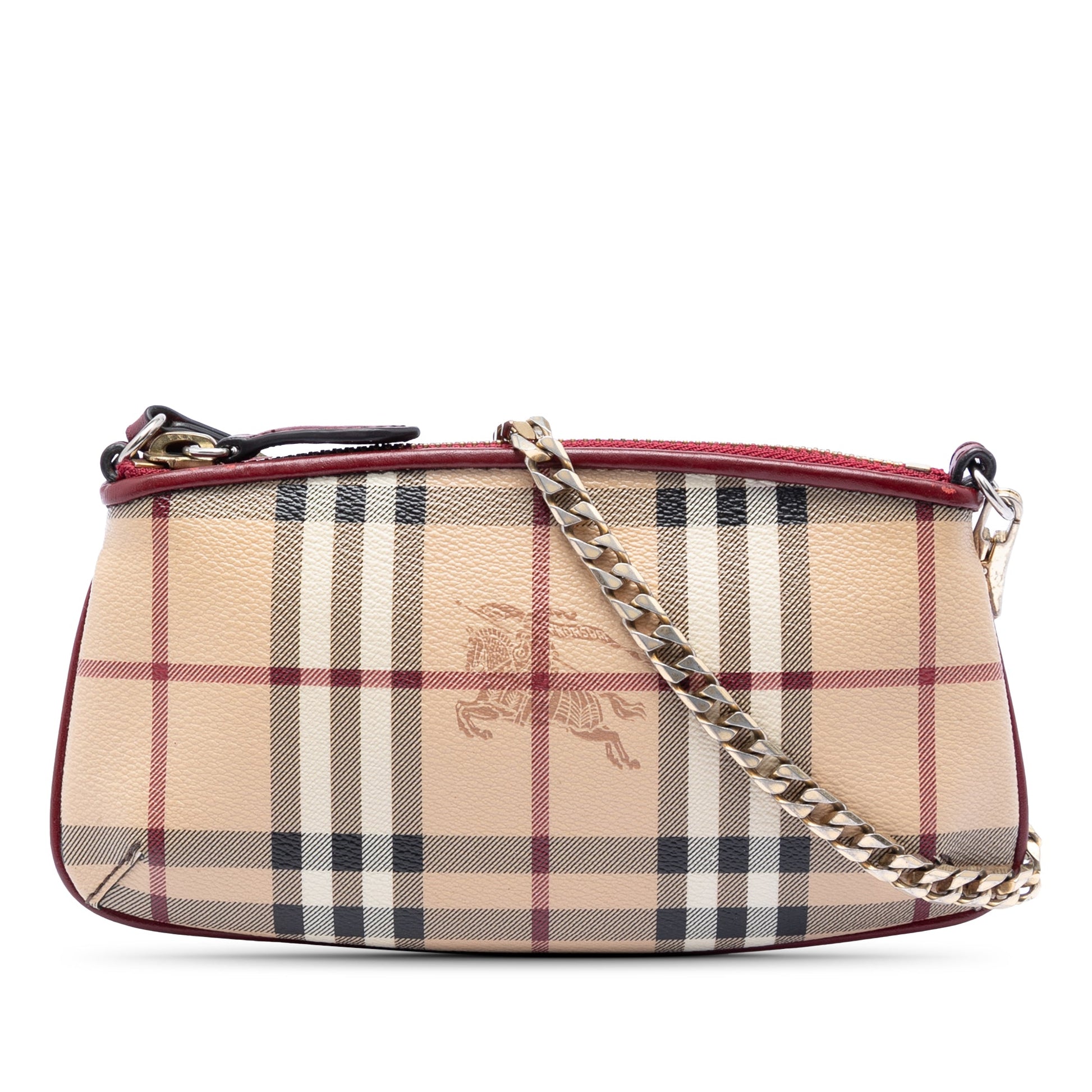 Burberry Haymarket Check Coated Canvas Clara Pochette