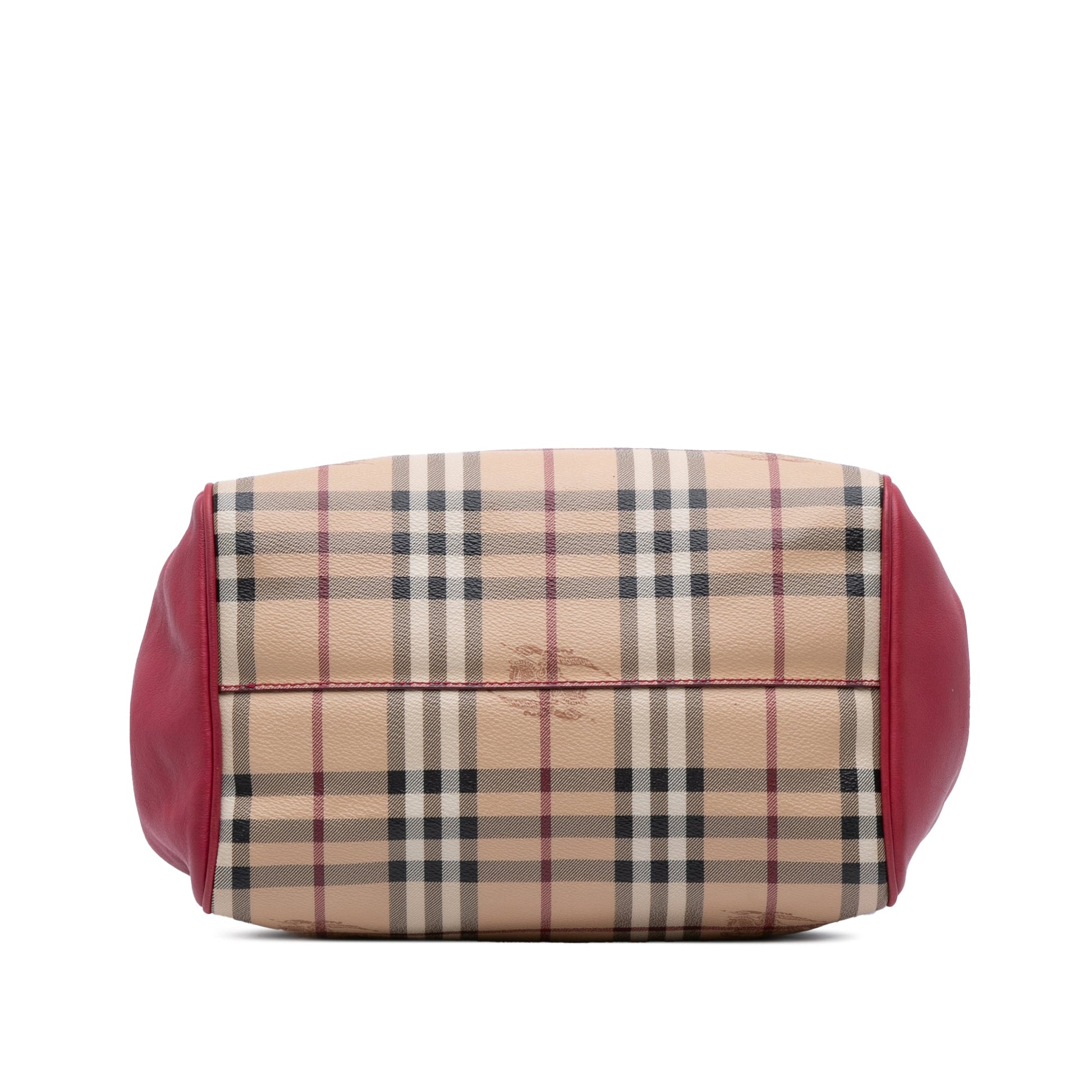 Burberry Small Haymarket Check Coated Canvas and Leather Canterbury Tote