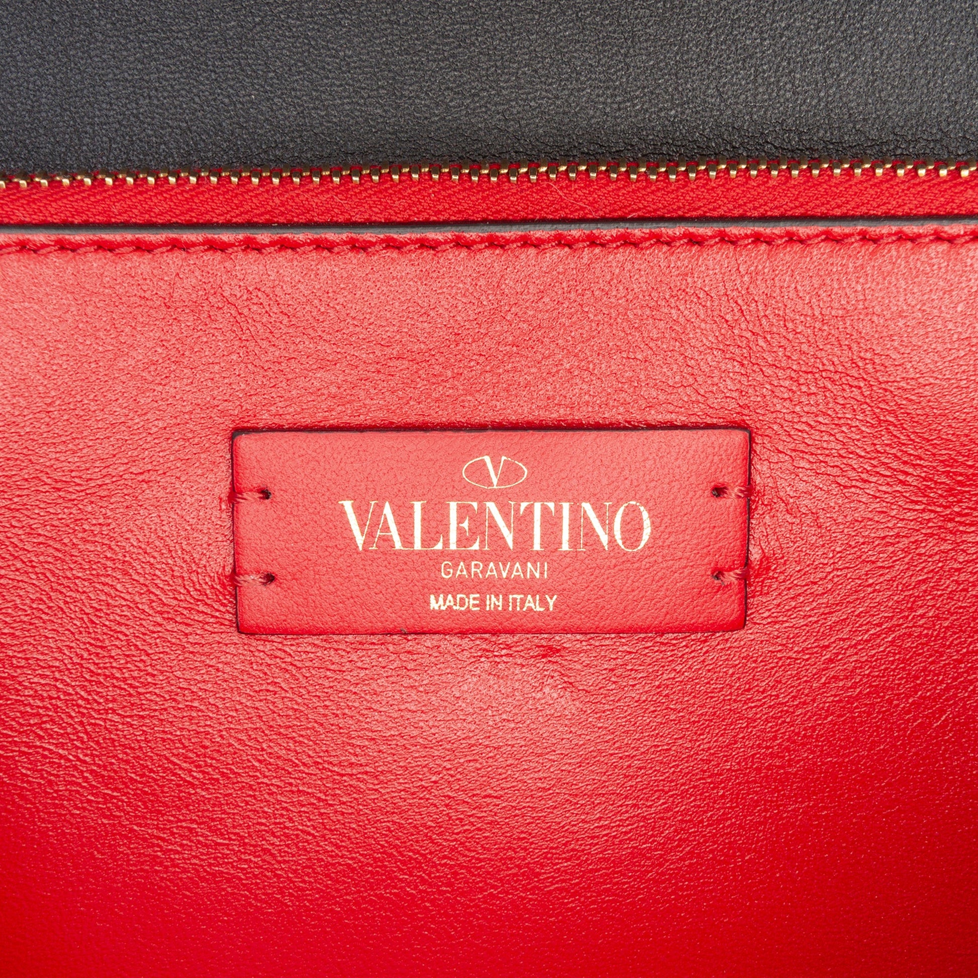 Valentino Small Watersnake Trimmed Colorblock Calfskin Vring Shoulder Bag