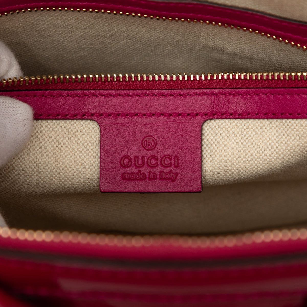 Gucci Small Microguccissima Patent Nice Dome Satchel