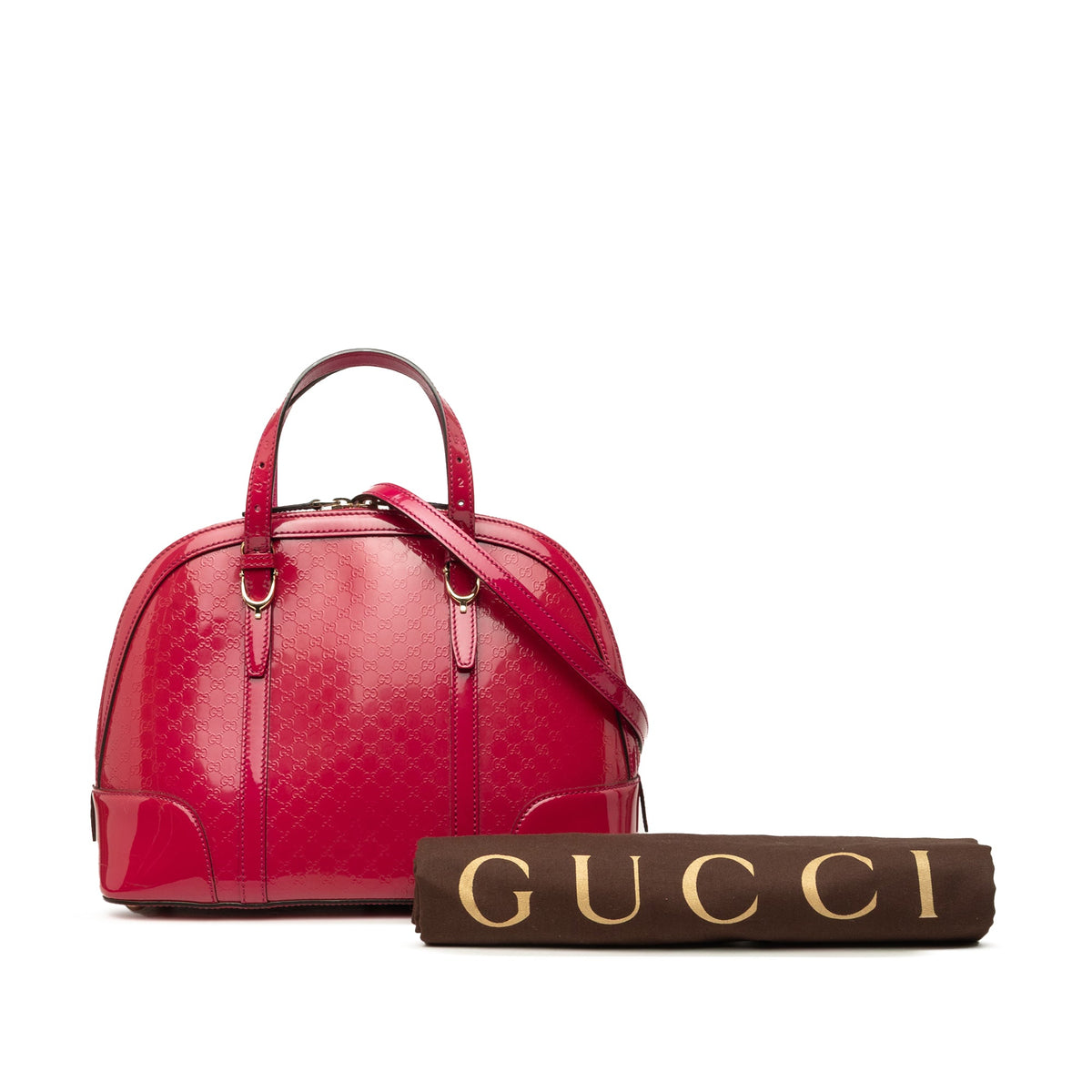 Gucci Small Microguccissima Patent Nice Dome Satchel