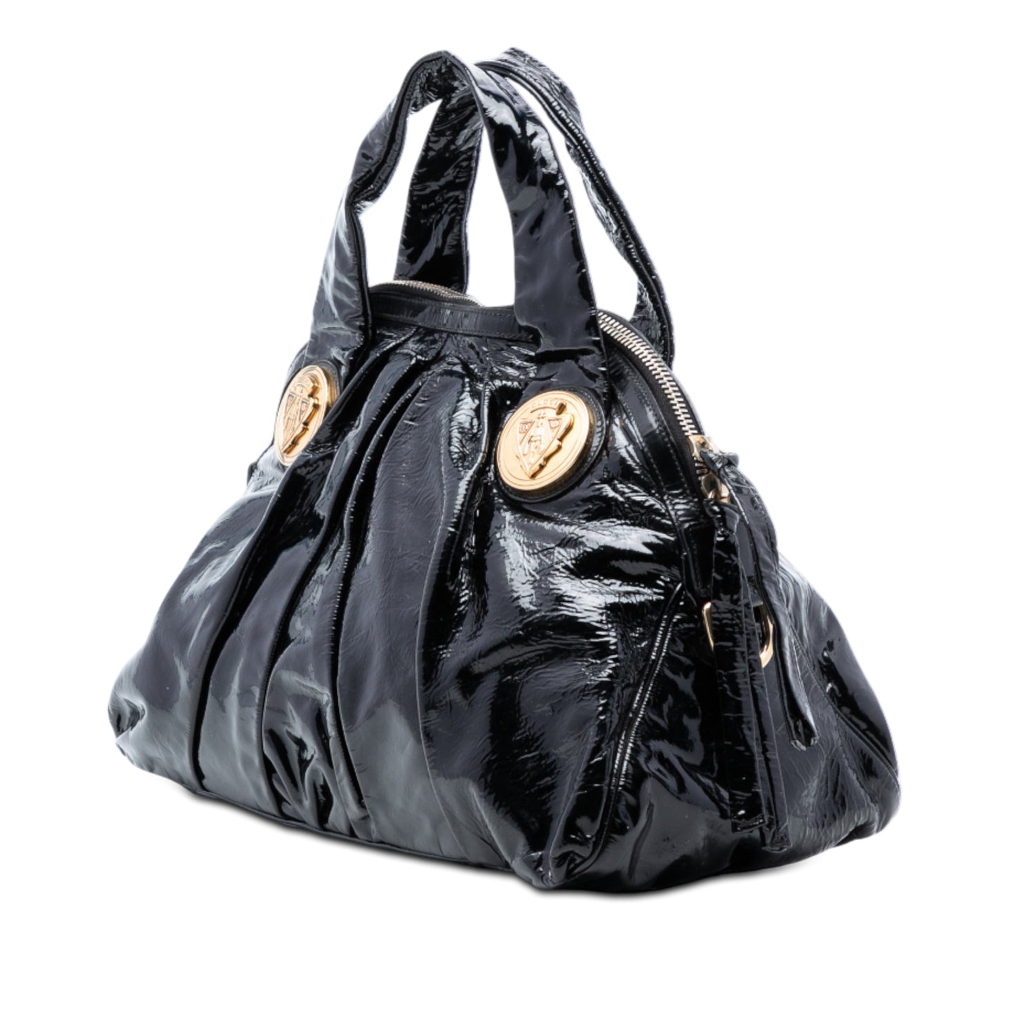 Gucci Large Patent Hysteria Satchel