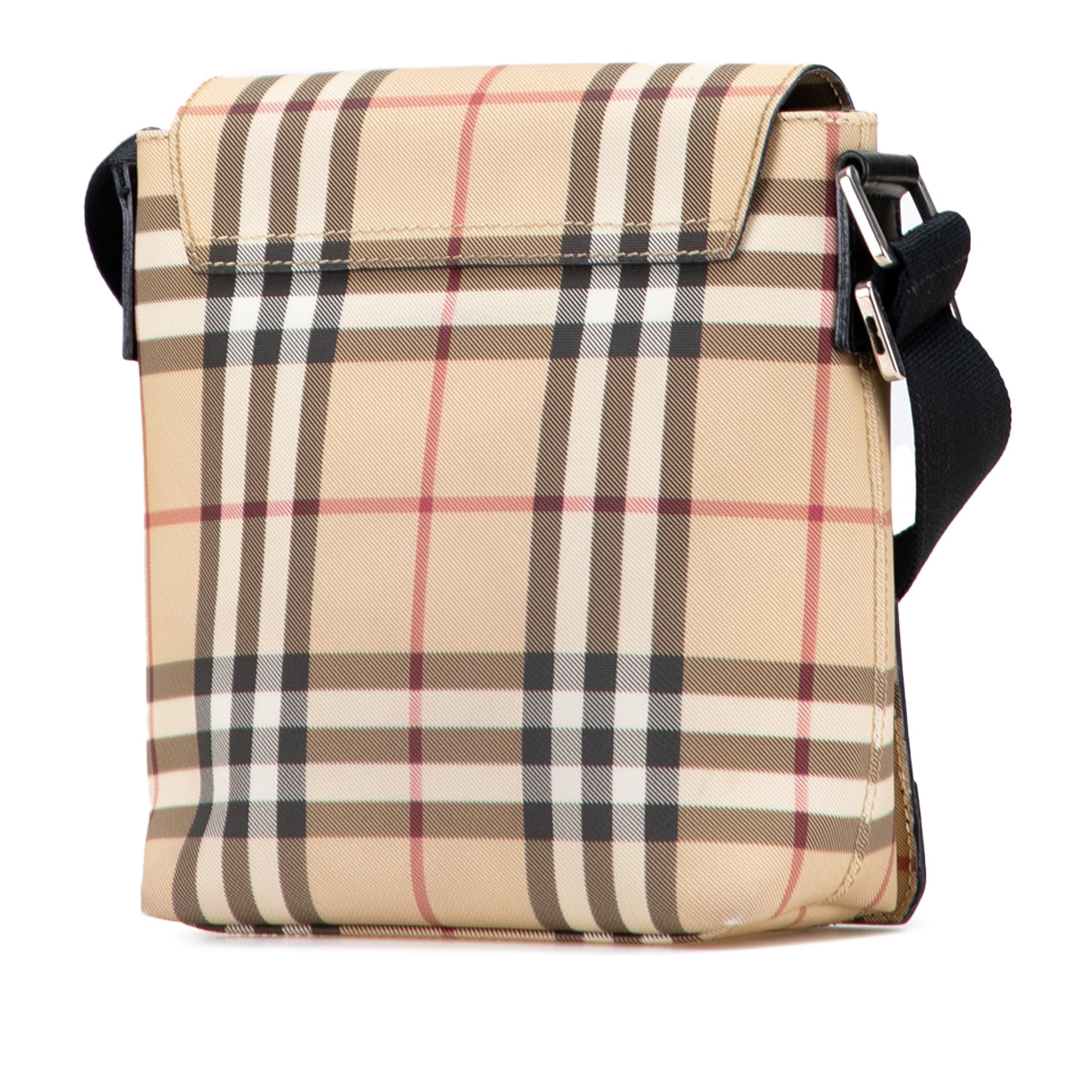 Burberry House Check Canvas Flap Crossbody