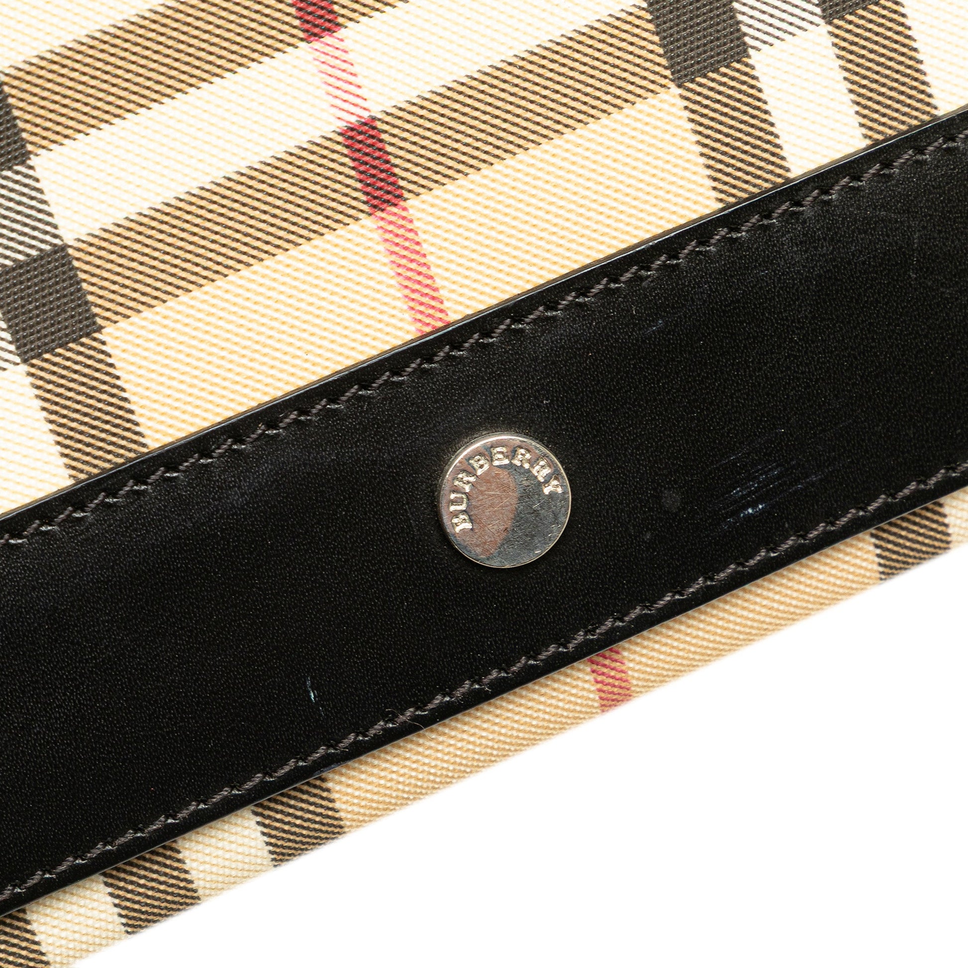 Burberry House Check Canvas Flap Crossbody