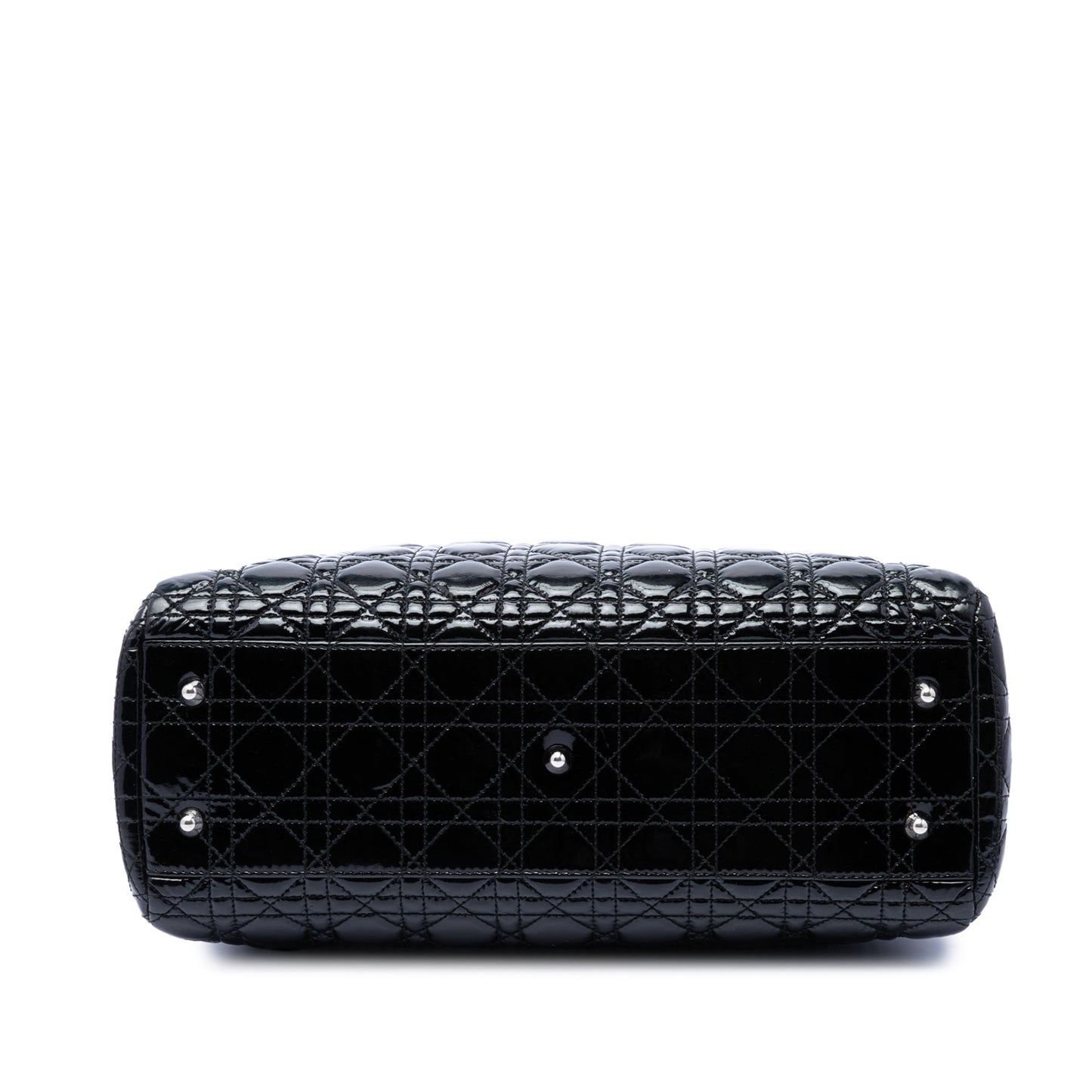Dior Large Patent Cannage Lady Dior Soft Shopping Tote
