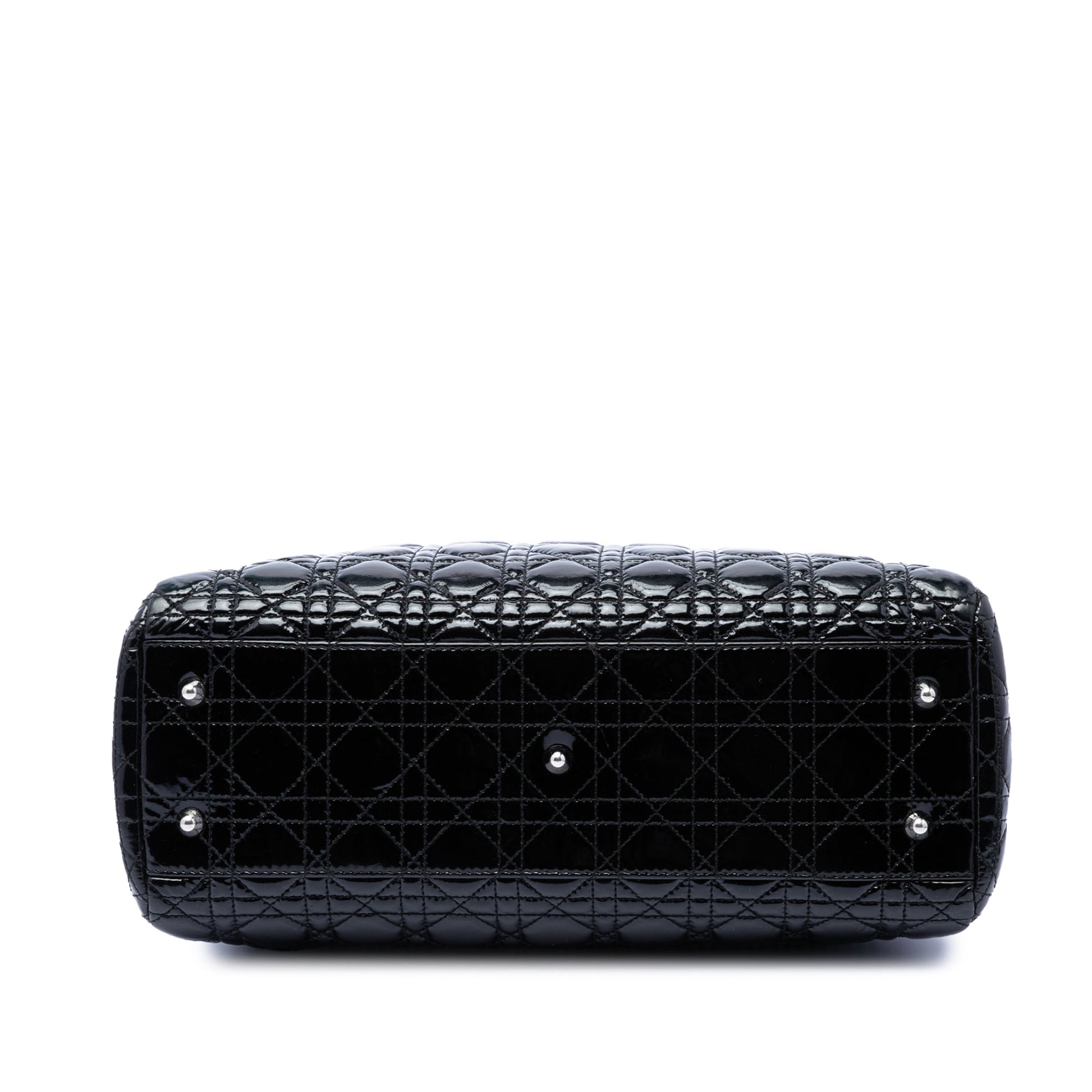 Dior Large Patent Cannage Lady Dior Soft Shopping Tote