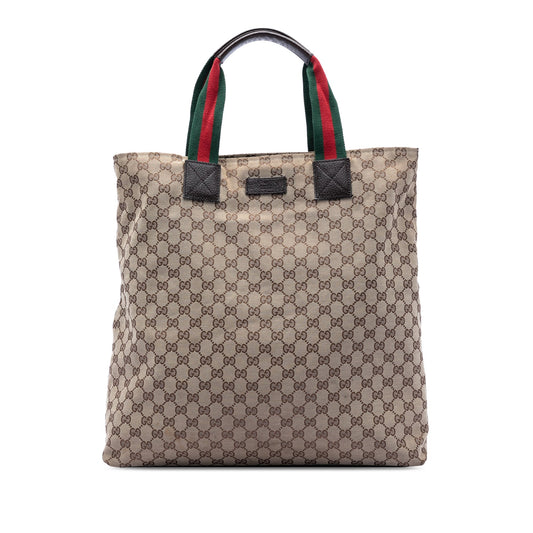 Gucci GG Canvas Web Vertical Tote