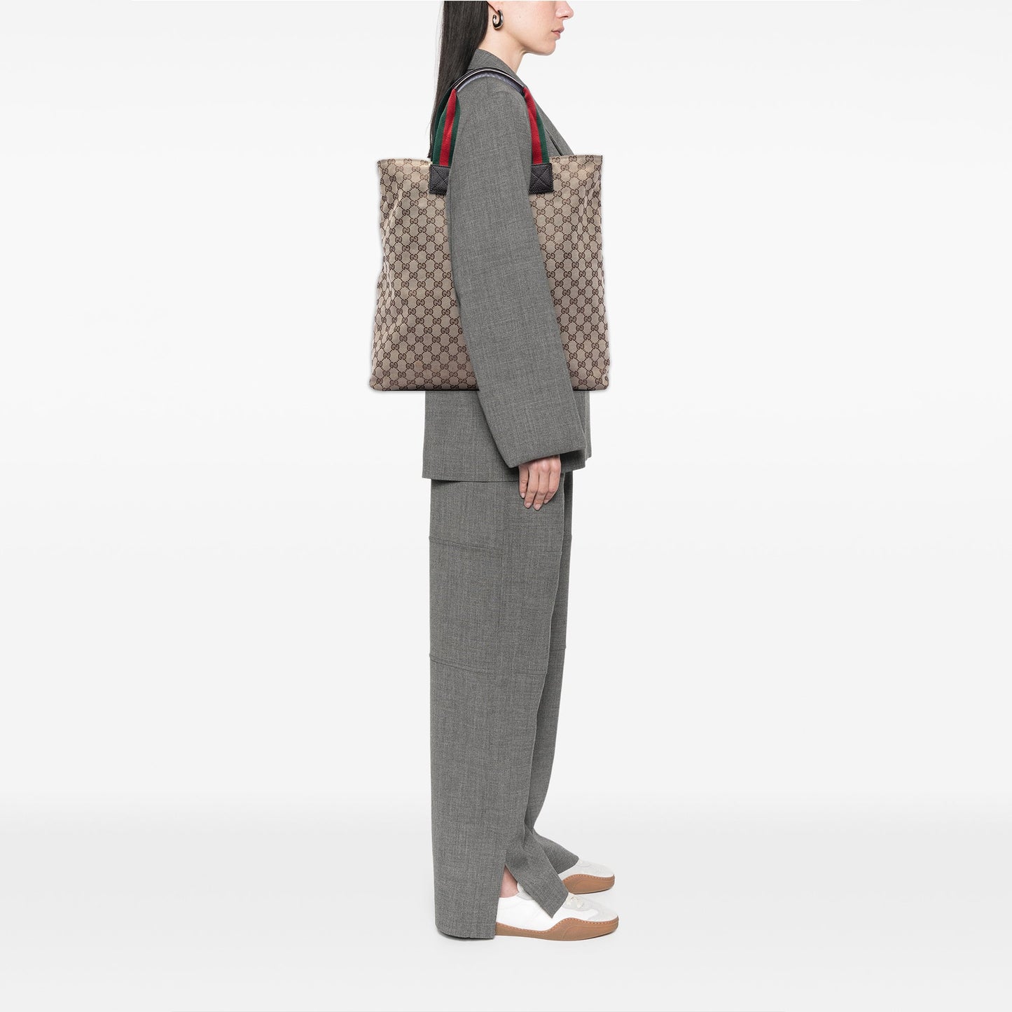 Gucci GG Canvas Web Vertical Tote