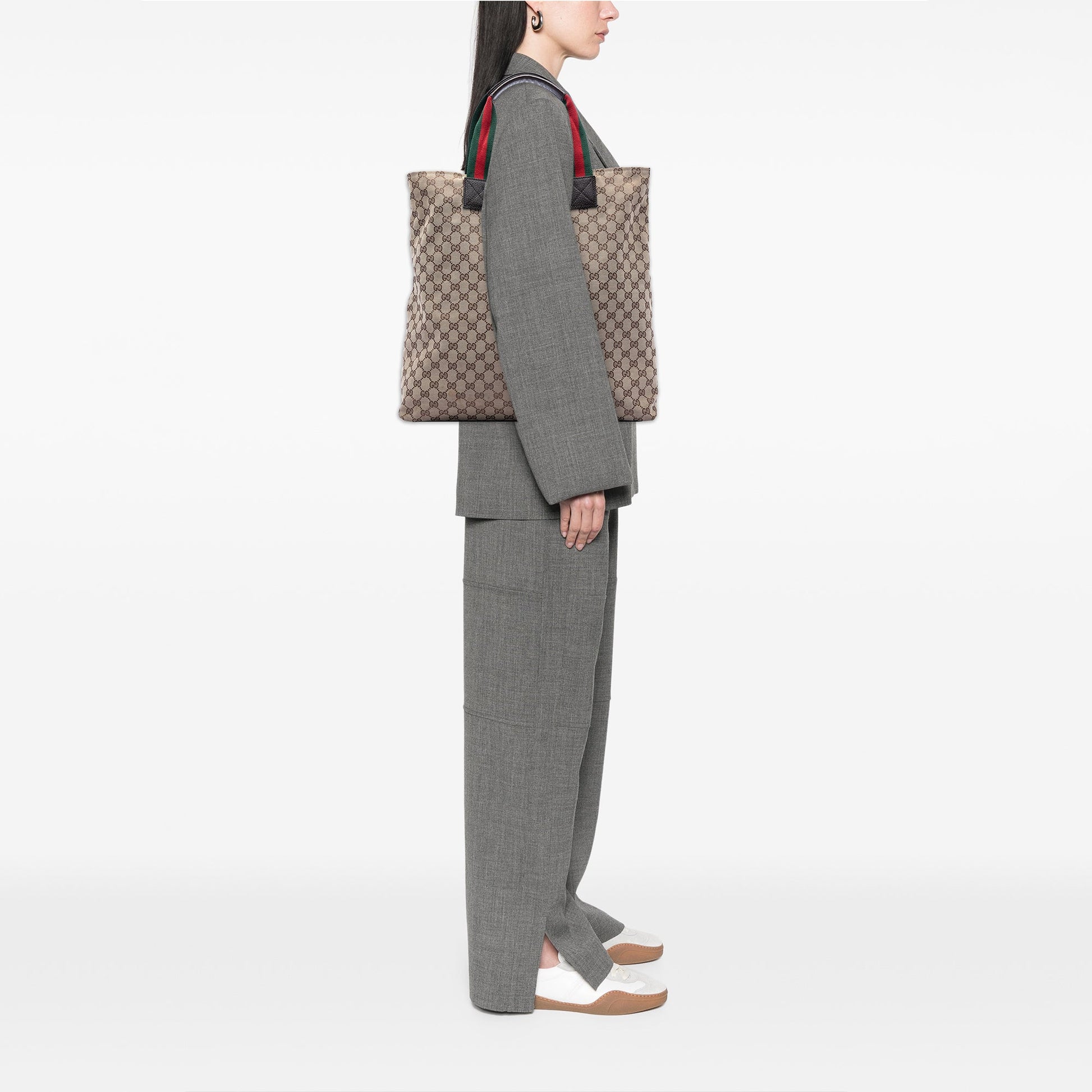Gucci GG Canvas Web Vertical Tote