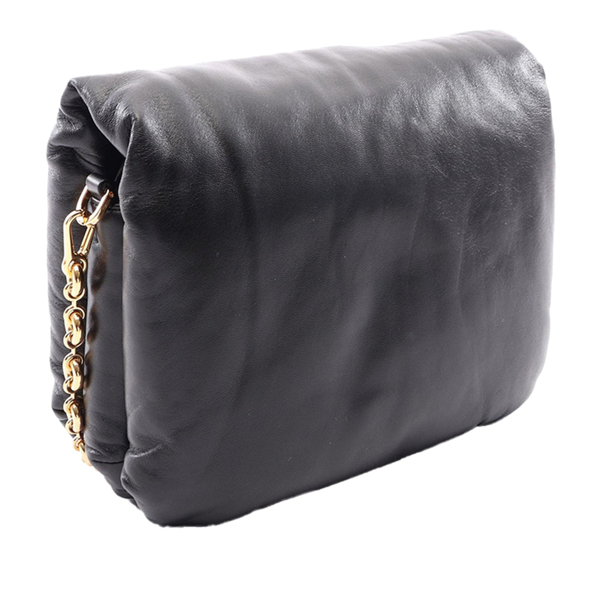 LOEWE Shiny Lambskin Goya Puffer Chain Bag