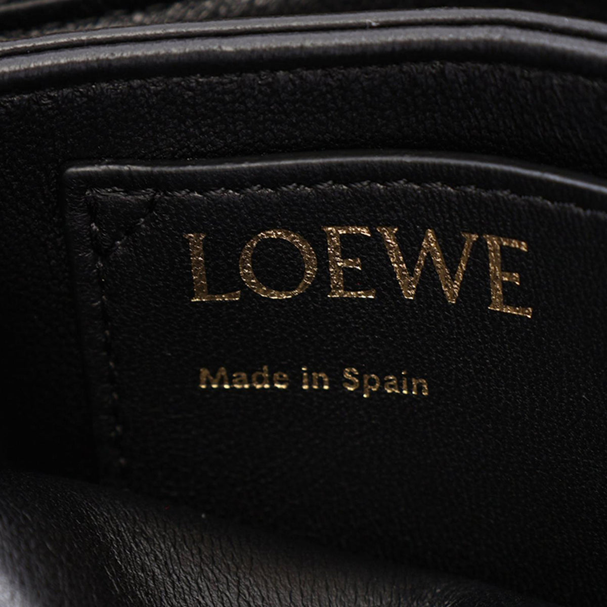 LOEWE Shiny Lambskin Goya Puffer Chain Bag