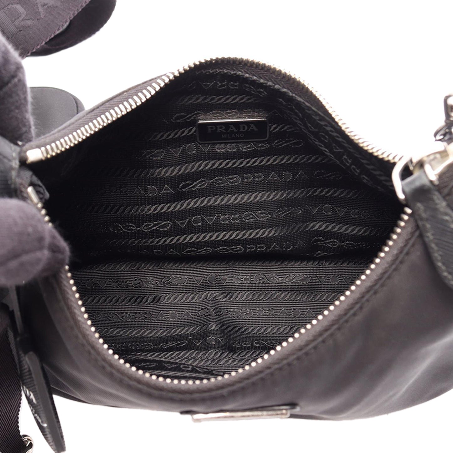 Prada Saffiano Trimmed Re Nylon Re Edition 2005 Satchel