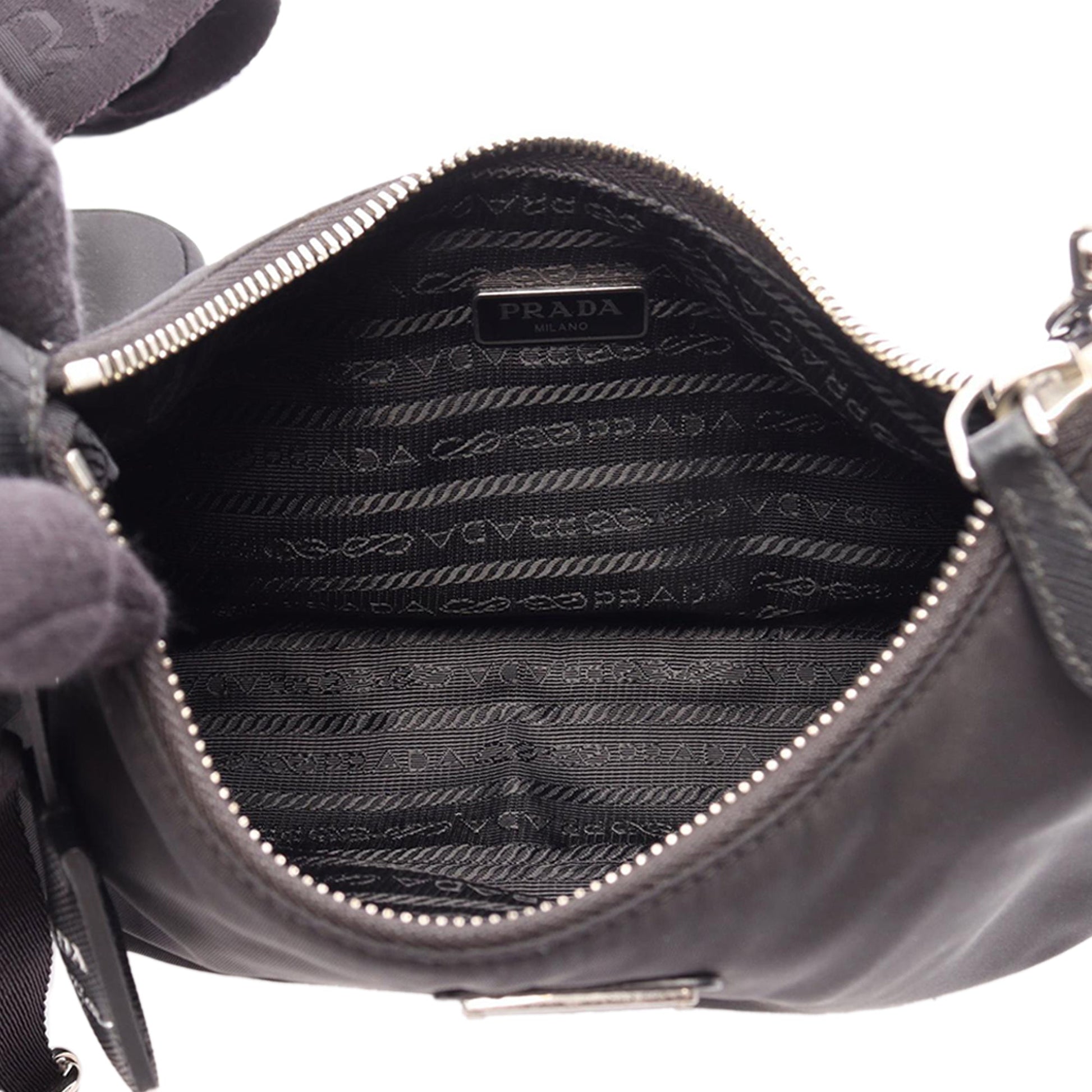 Prada Saffiano Trimmed Re Nylon Re Edition 2005 Satchel