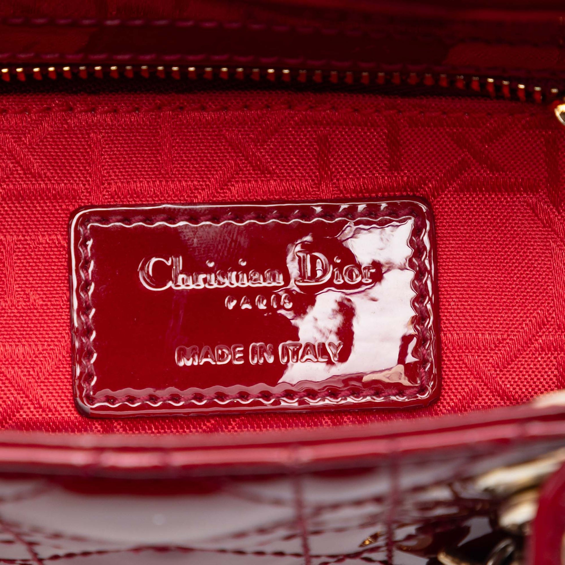 Dior Mini Patent Cannage Lady Dior