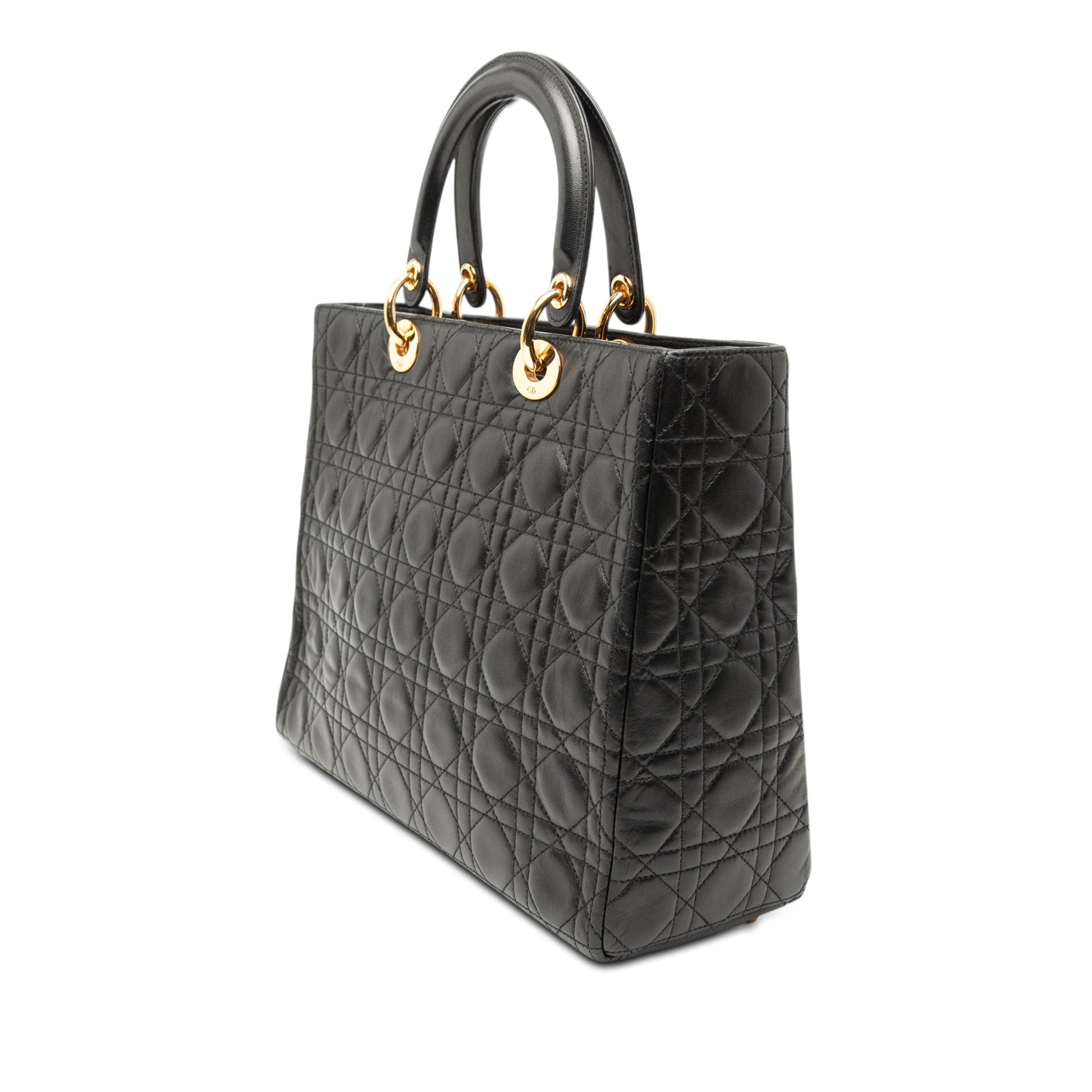 Dior Large Lambskin Cannage Lady Dior