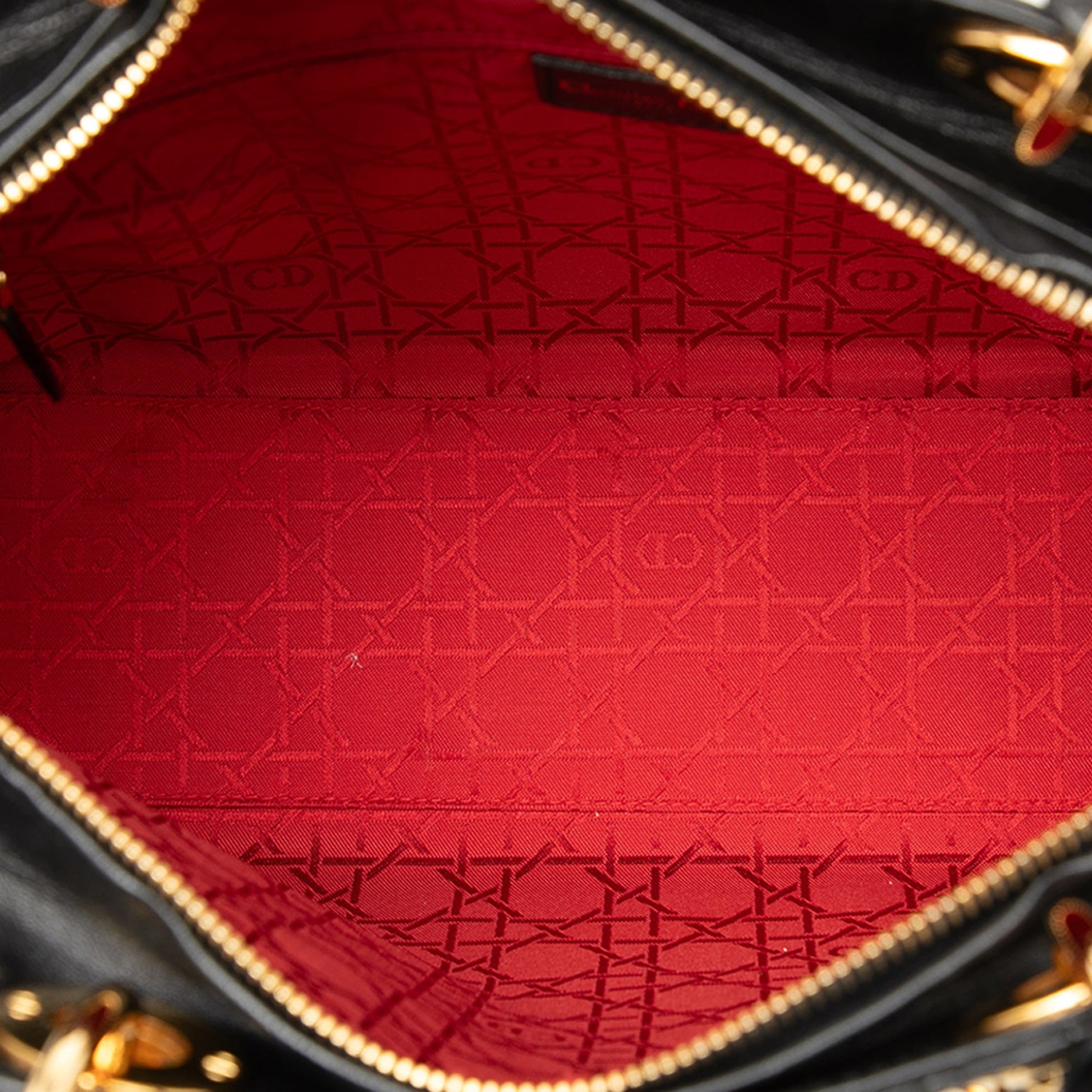 Dior Large Lambskin Cannage Lady Dior