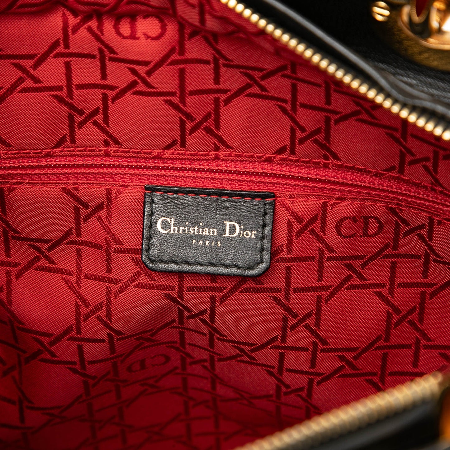 Dior Large Lambskin Cannage Lady Dior