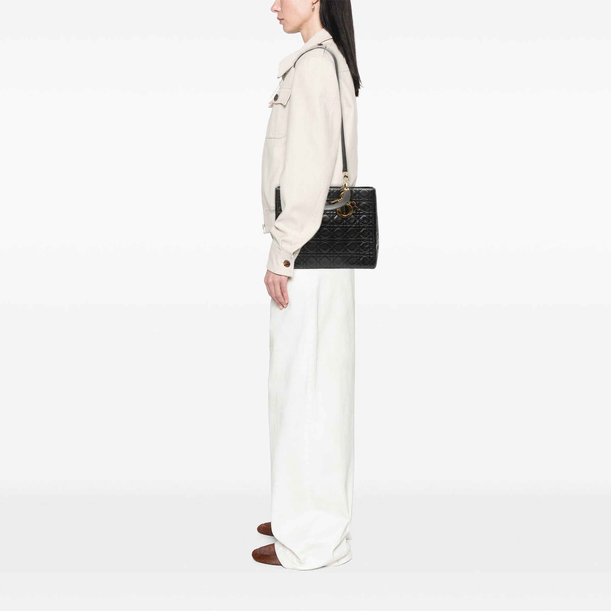 Dior Large Lambskin Cannage Lady Dior
