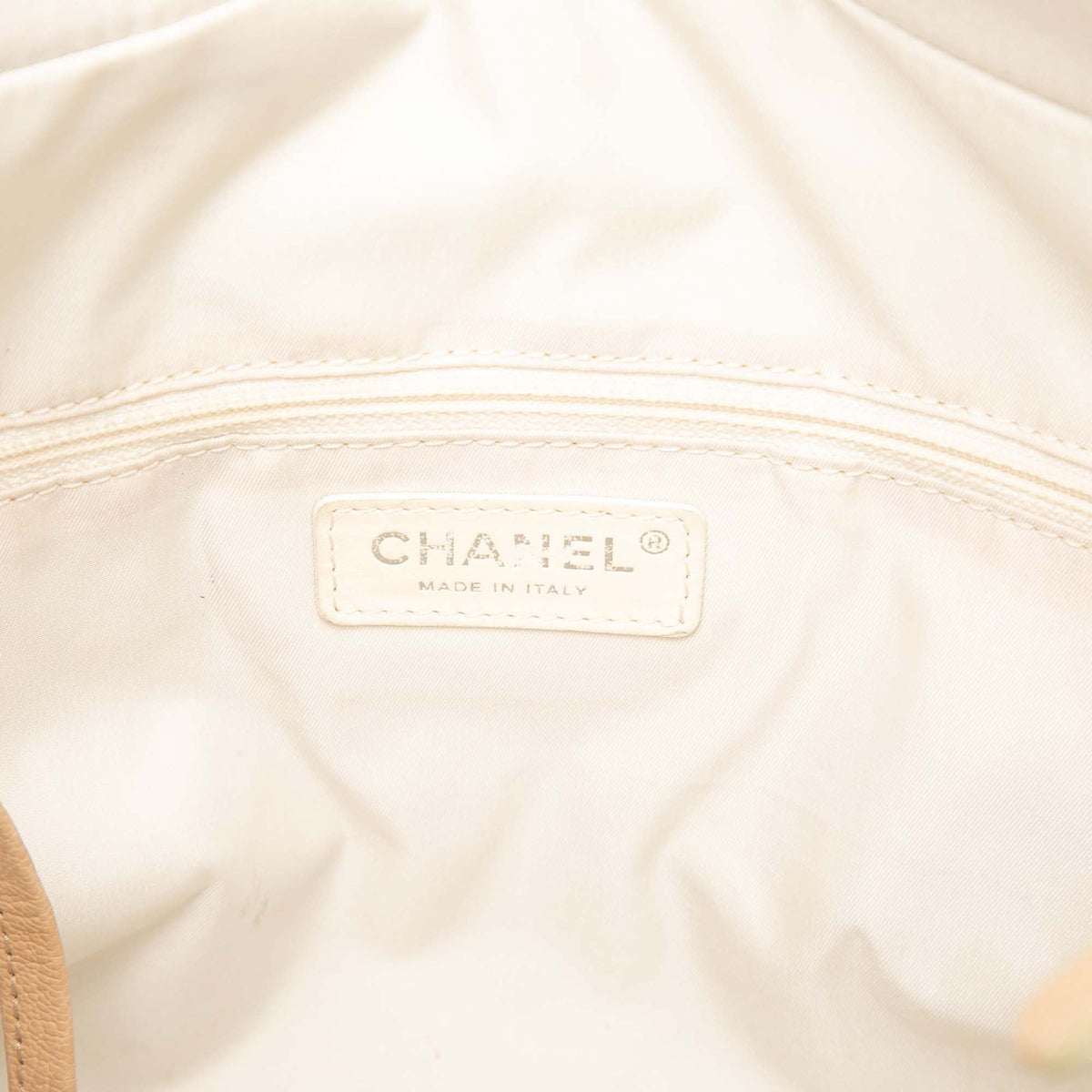 Chanel Large Quilted Coated Canvas Paris Biarritz Tote — Gold