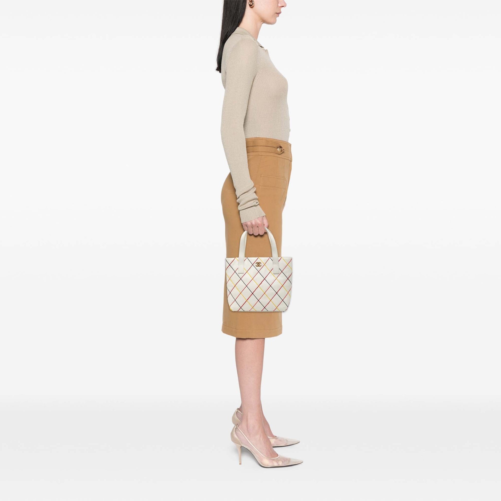 Chanel CC Wild Stitch Calfskin Handbag
