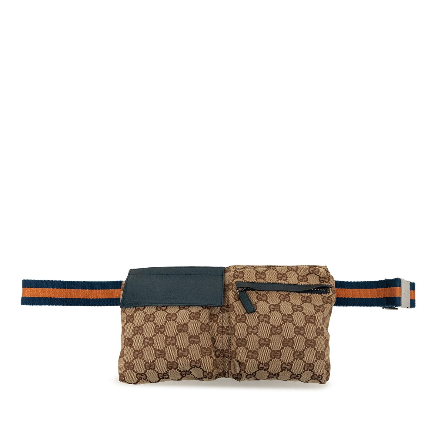 Gucci GG Canvas Web Double Pocket Belt Bag