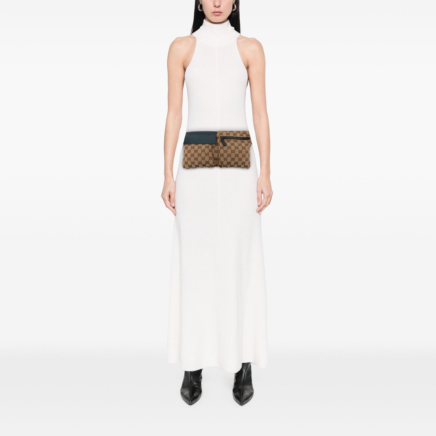Gucci GG Canvas Web Double Pocket Belt Bag