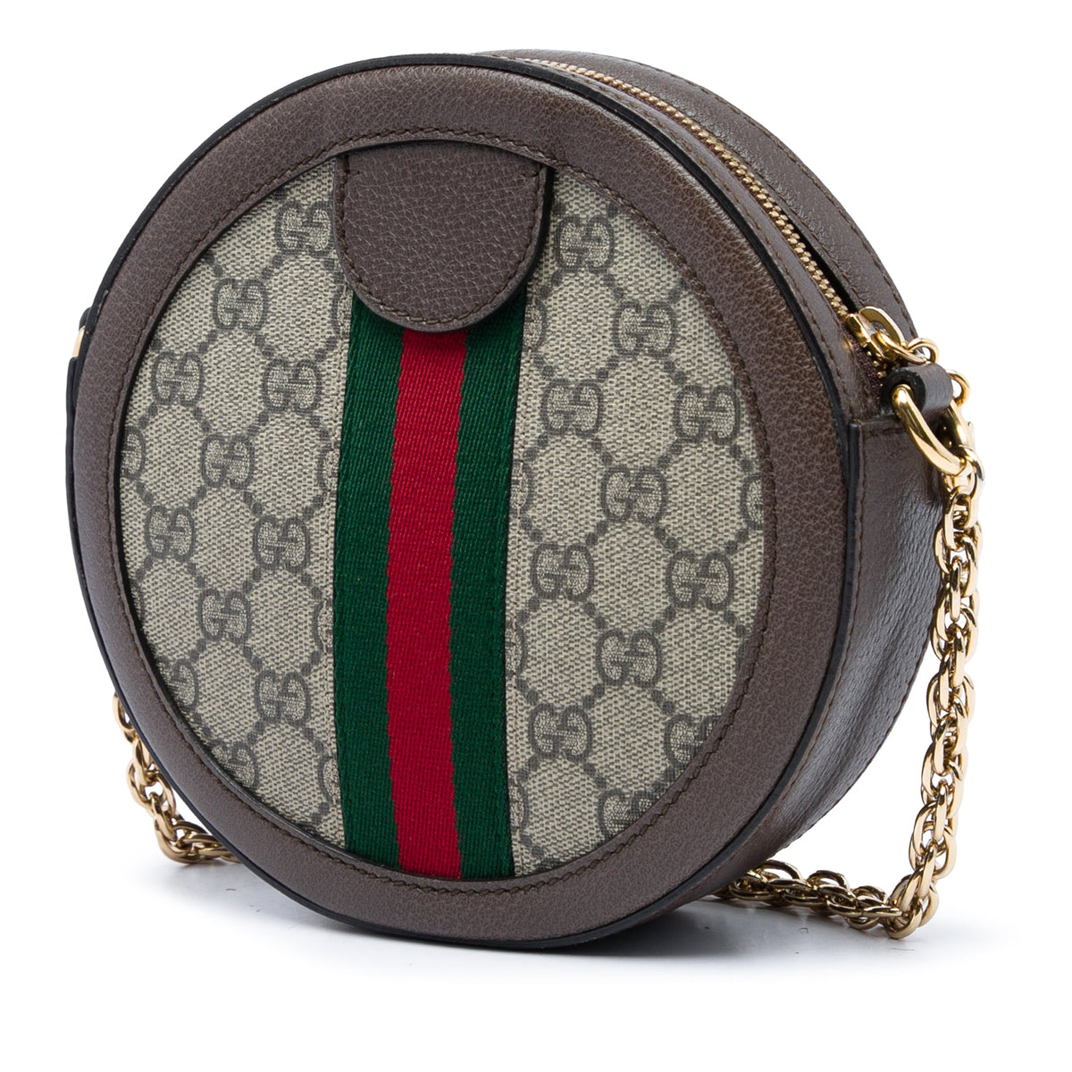 Gucci Mini GG Supreme Web Ophidia Round Crossbody
