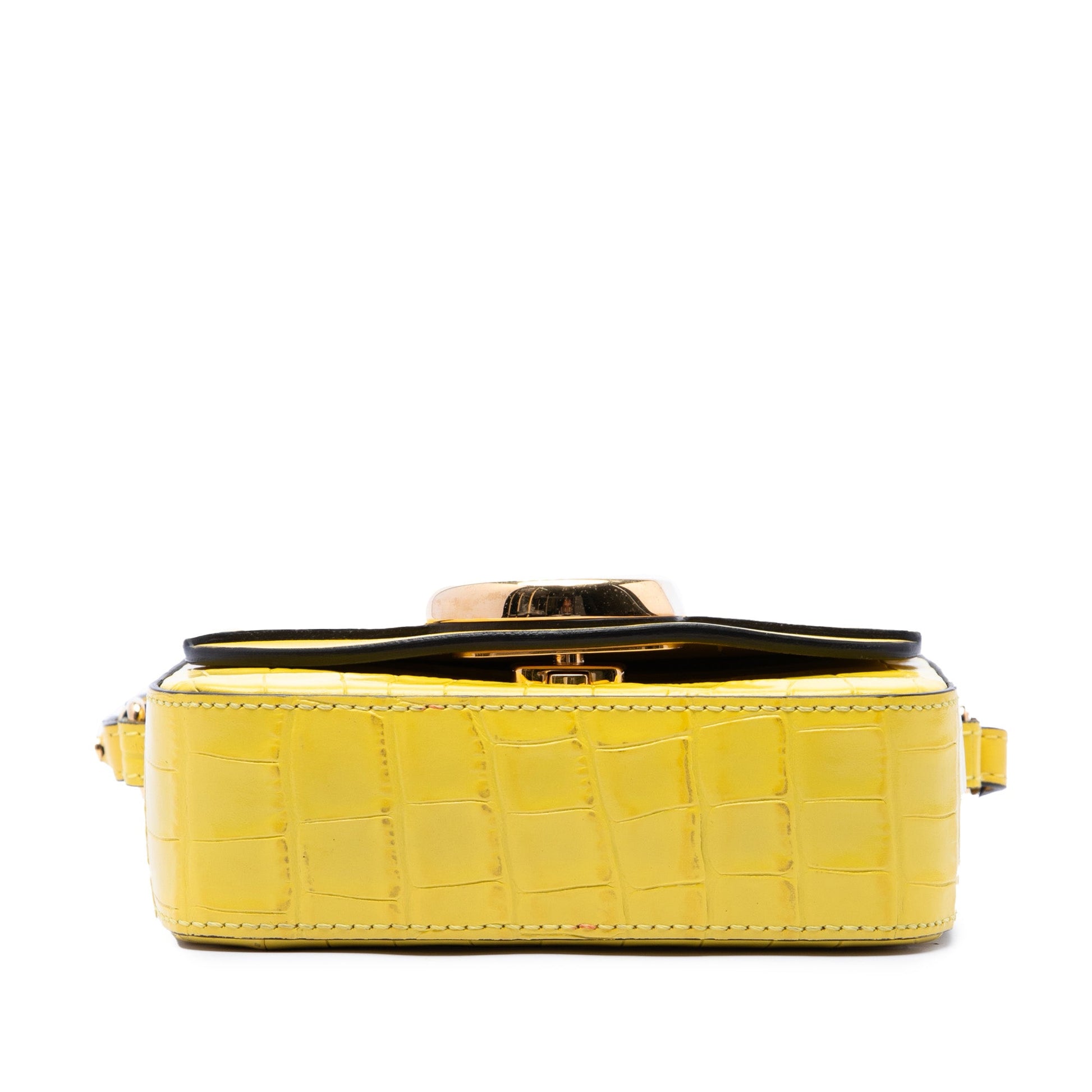 Chloé Mini Croc Embossed Calfskin C Satchel