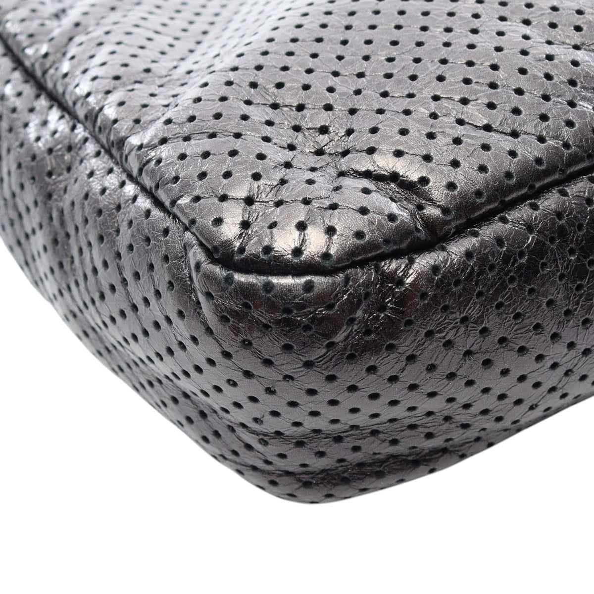 Chanel Medium Perforated Calfskin Reissue 2.55 Drill Flap — Black