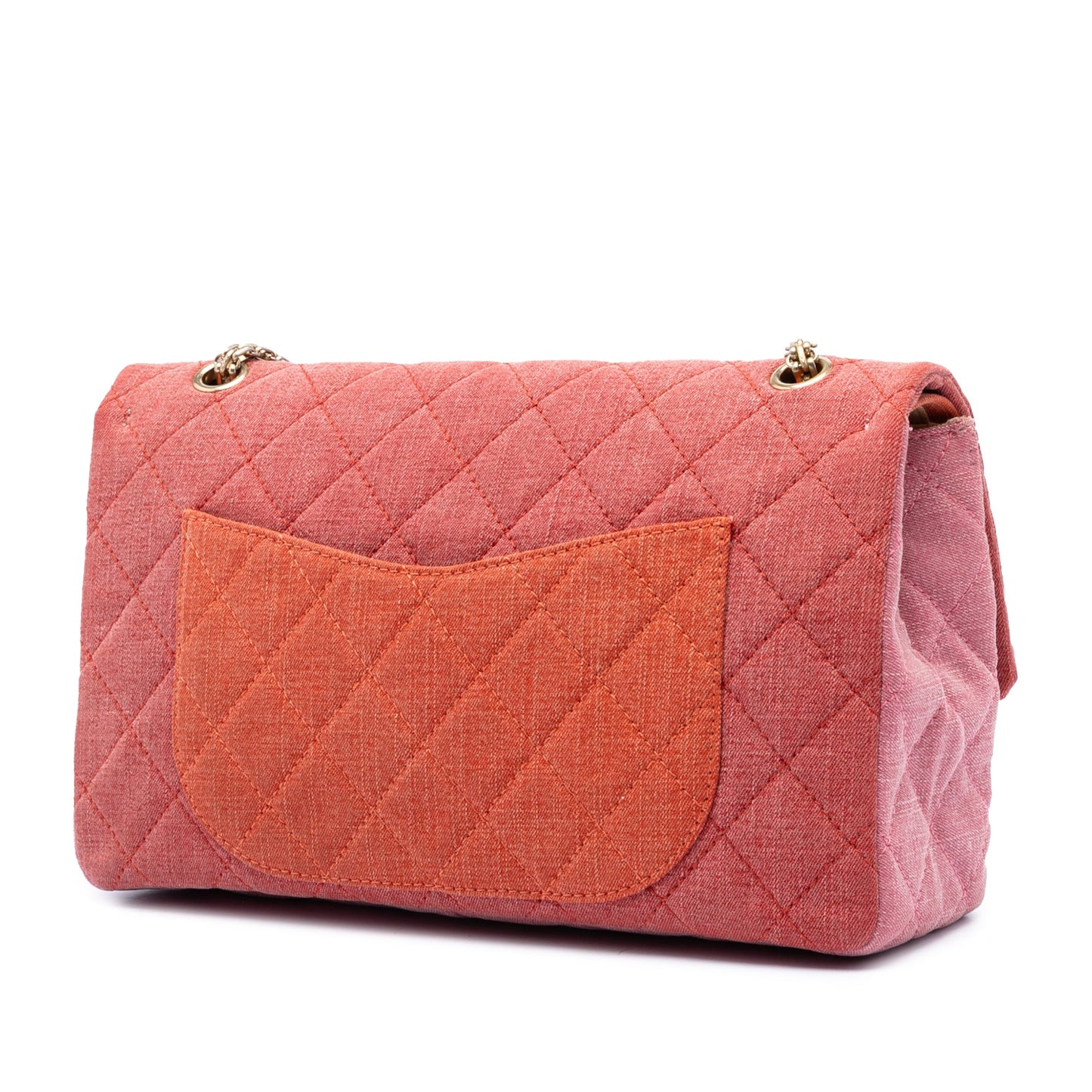 Chanel Tricolor Quilted Denim Reissue 2.55 Double Flap 227