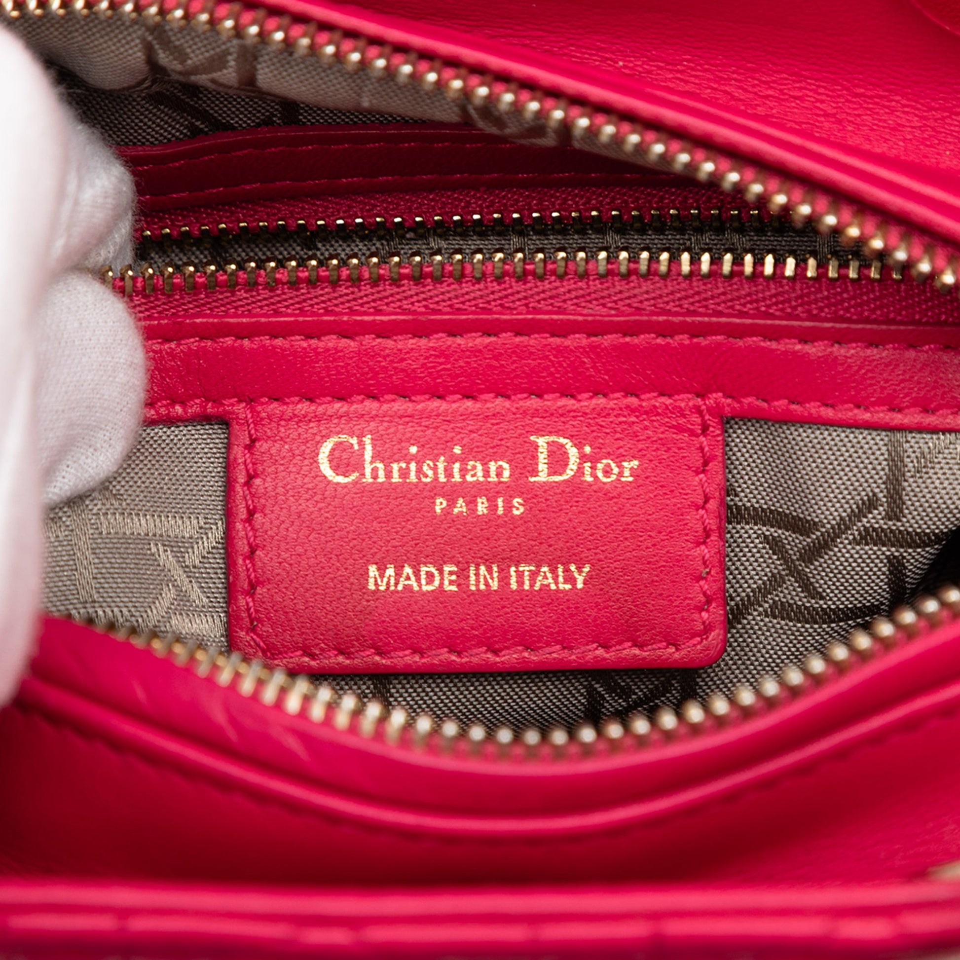 Dior Medium Lambskin Cannage Lady Dior