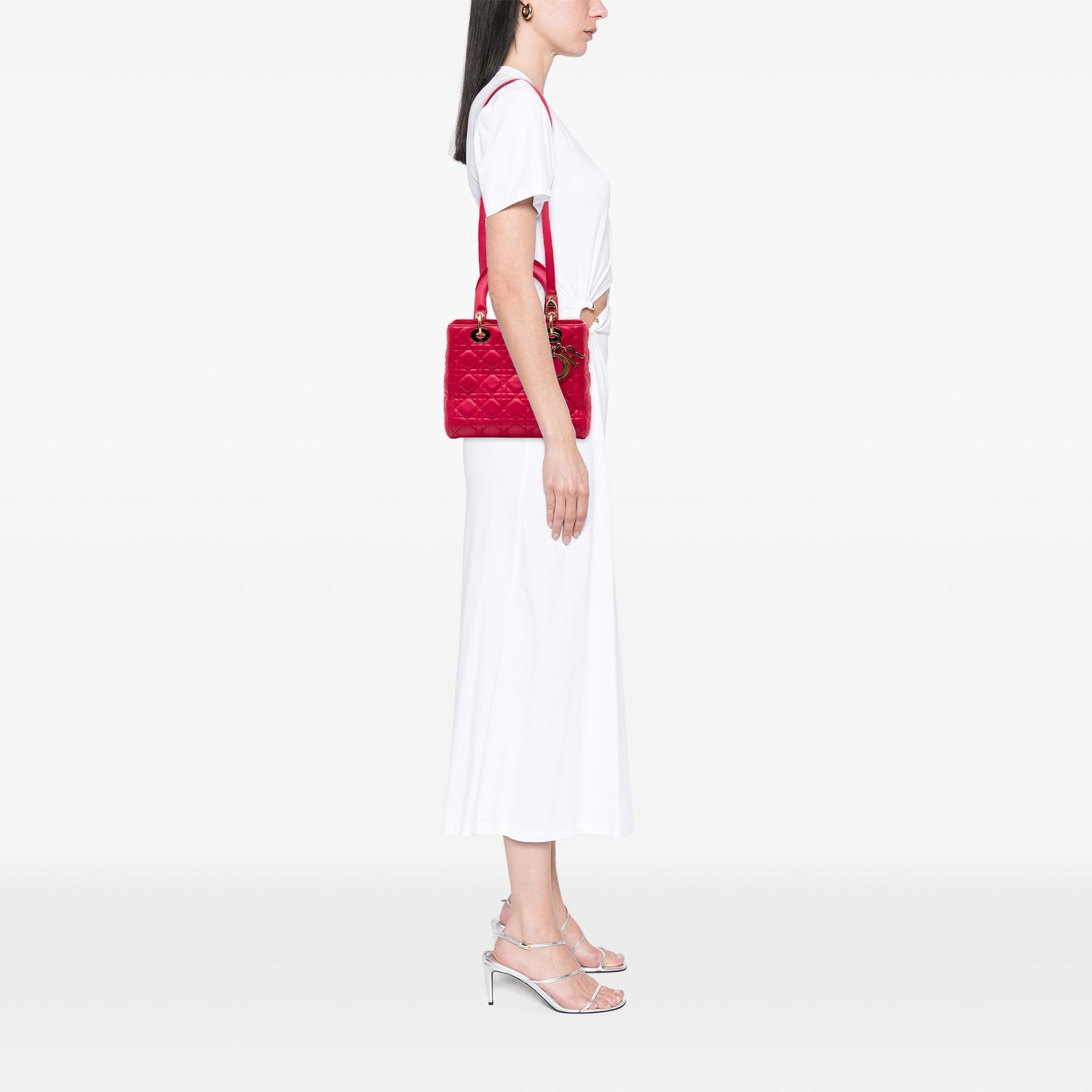 Dior Medium Lambskin Cannage Lady Dior