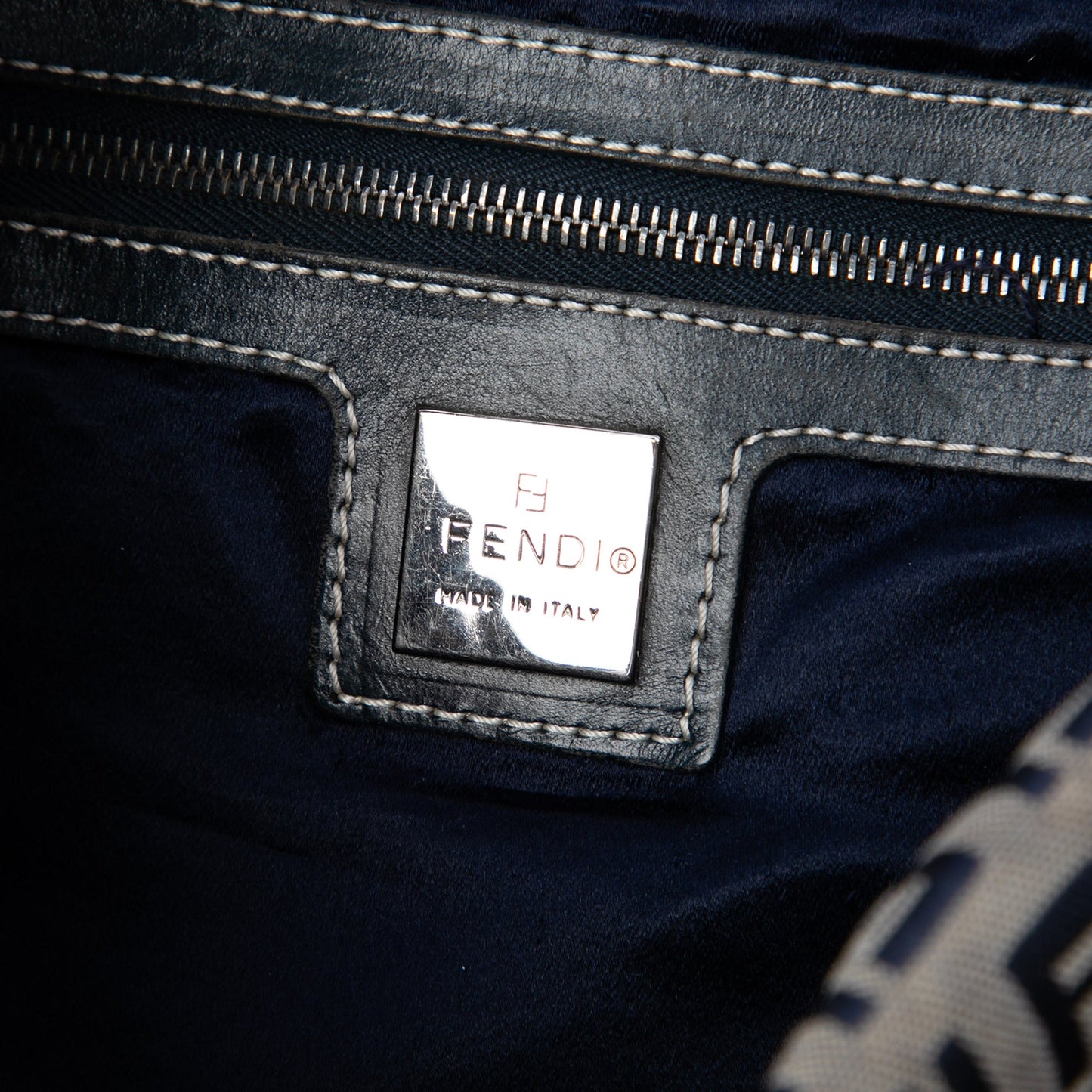 Fendi Zucchino  Canvas Double Flap Mamma