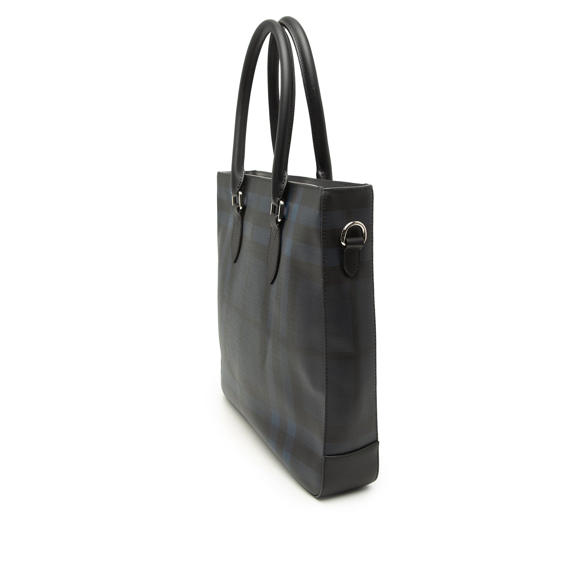 Burberry London Check Coated Canvas Kenneth Satchel