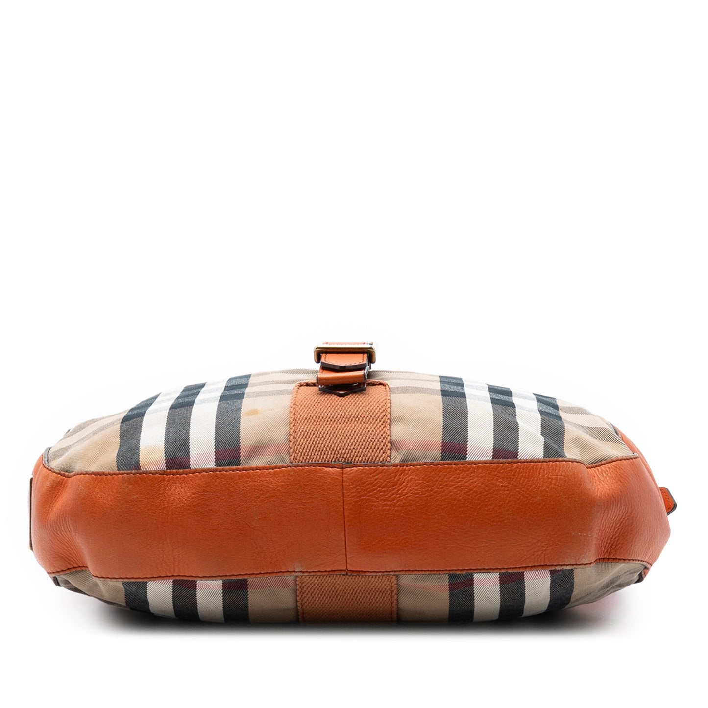 Burberry Medium House Check Canvas Ashwood Hobo