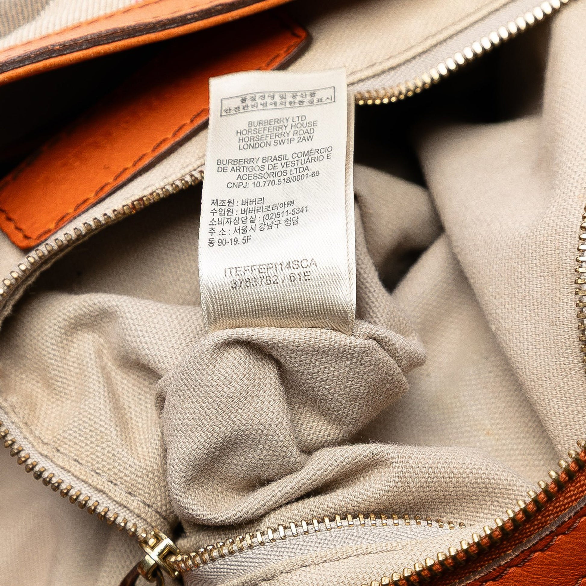 Burberry Medium House Check Canvas Ashwood Hobo