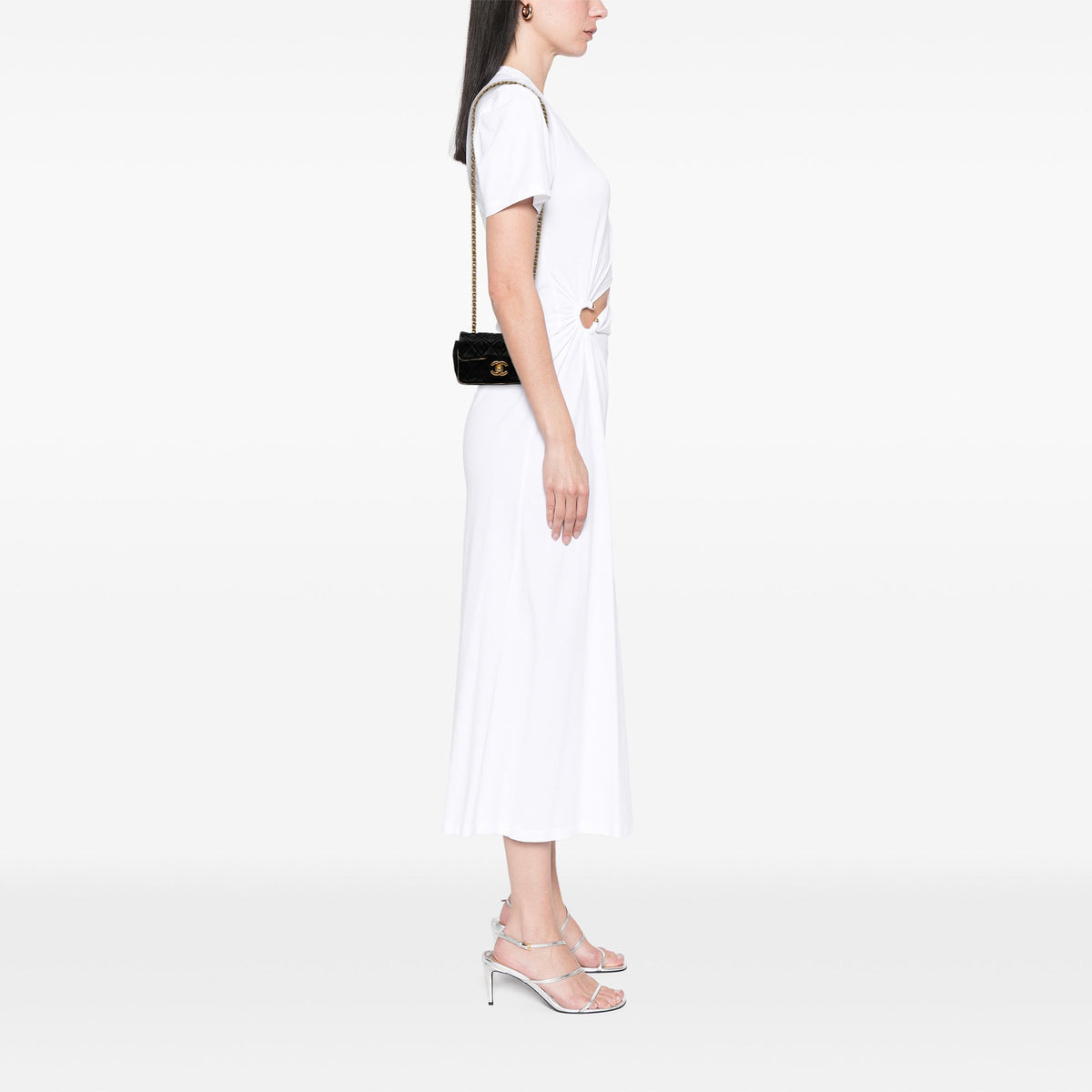 Chanel Extra Mini Quilted Satin Flap — Black
