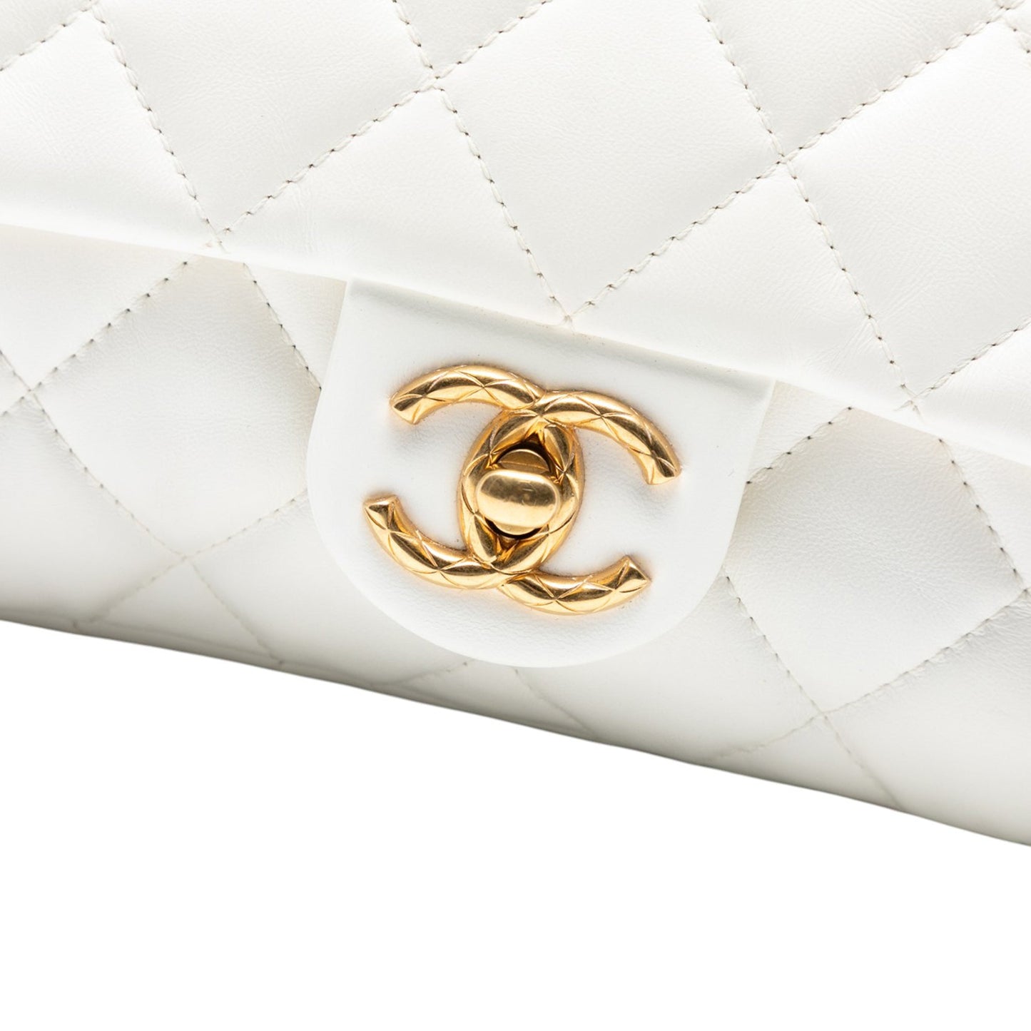 Chanel Mini Quilted Lambskin Quilted CC Single Flap