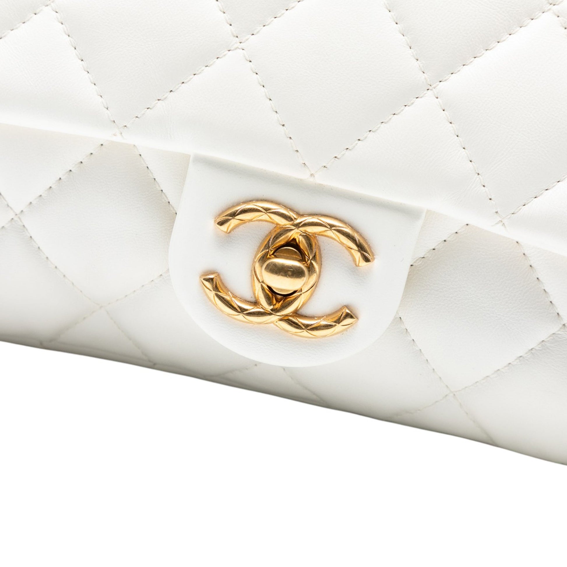 Chanel Mini Quilted Lambskin Quilted CC Single Flap