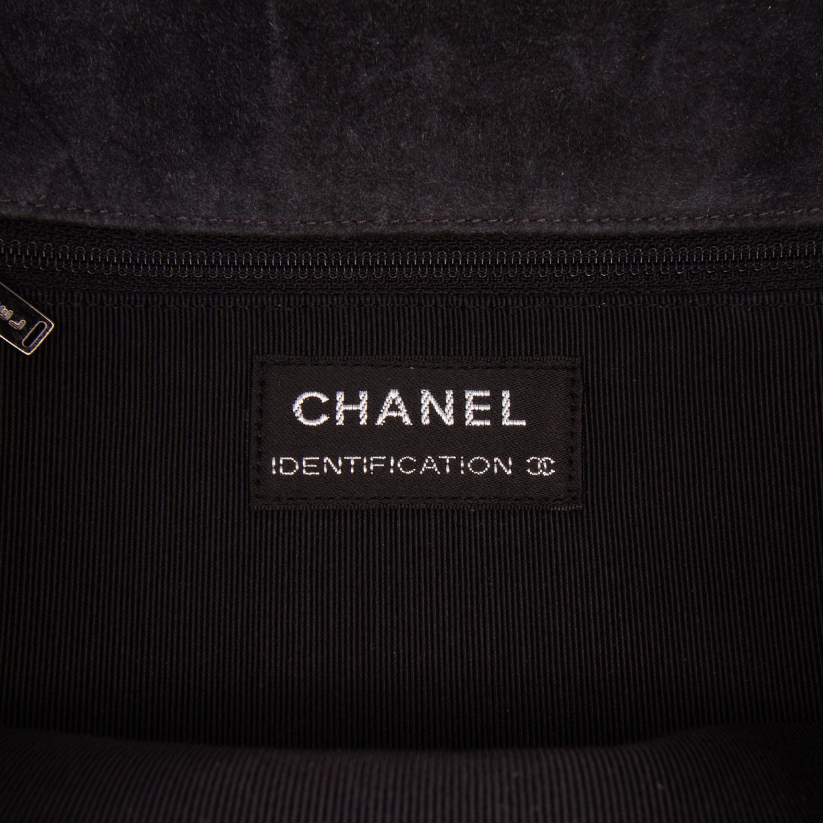Chanel Identification Suede Patchwork Reissue 2.55 Flap — Gray