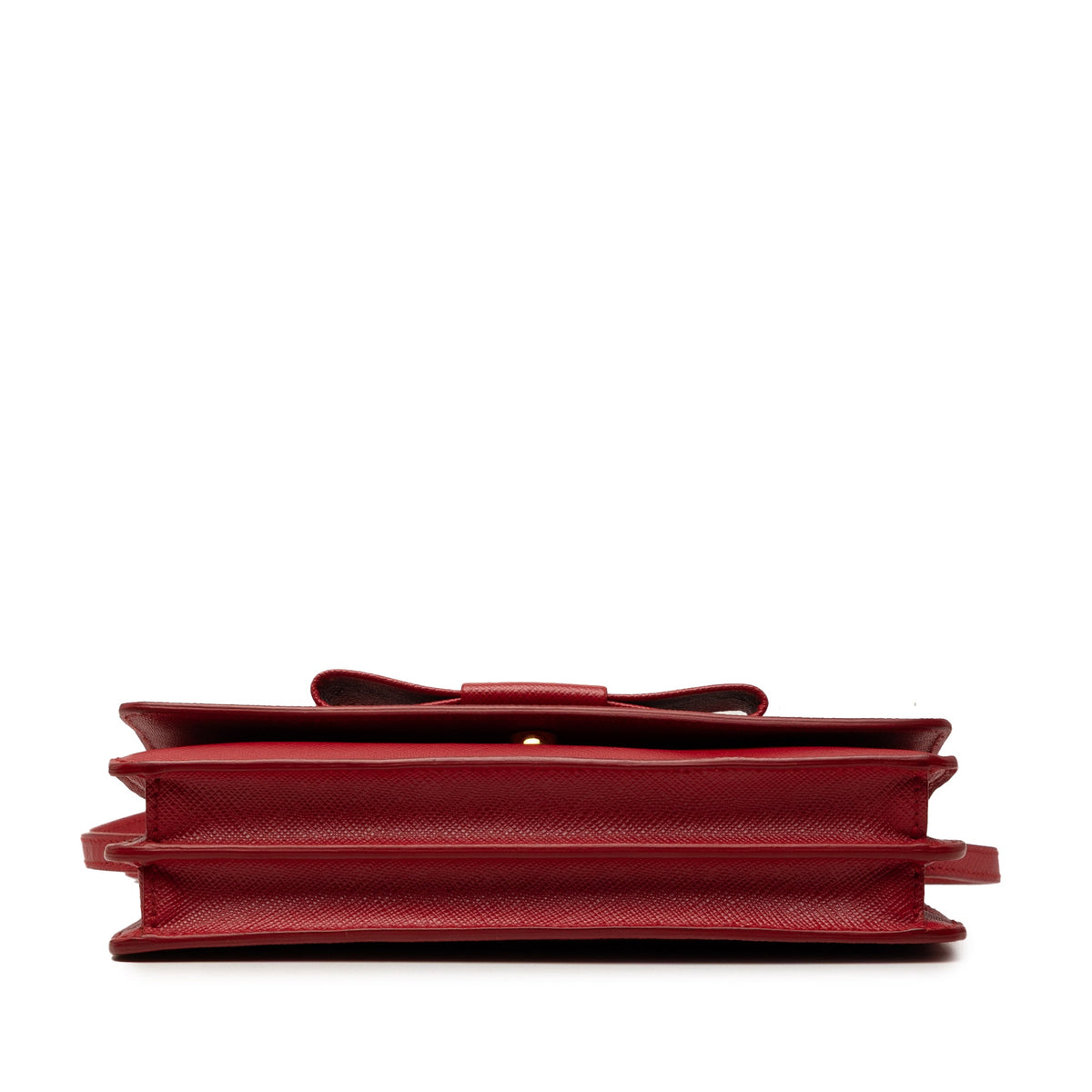 Prada Saffiano Lux Bow Wallet On Strap