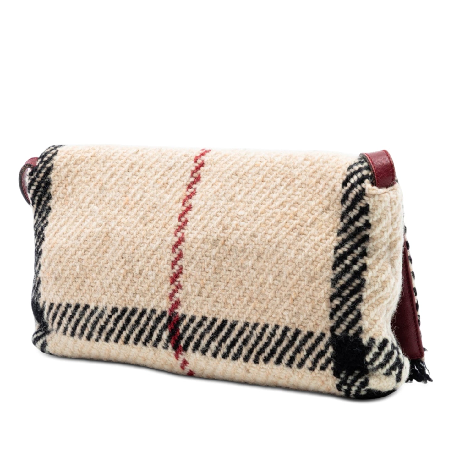 Burberry Mega Check Wool Shoulder Bag
