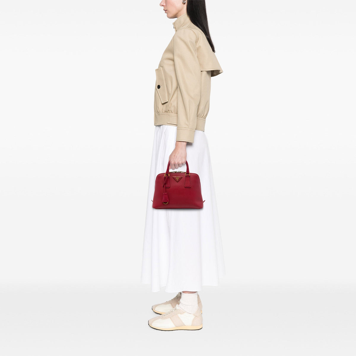 Prada Small Saffiano Lux Promenade Satchel