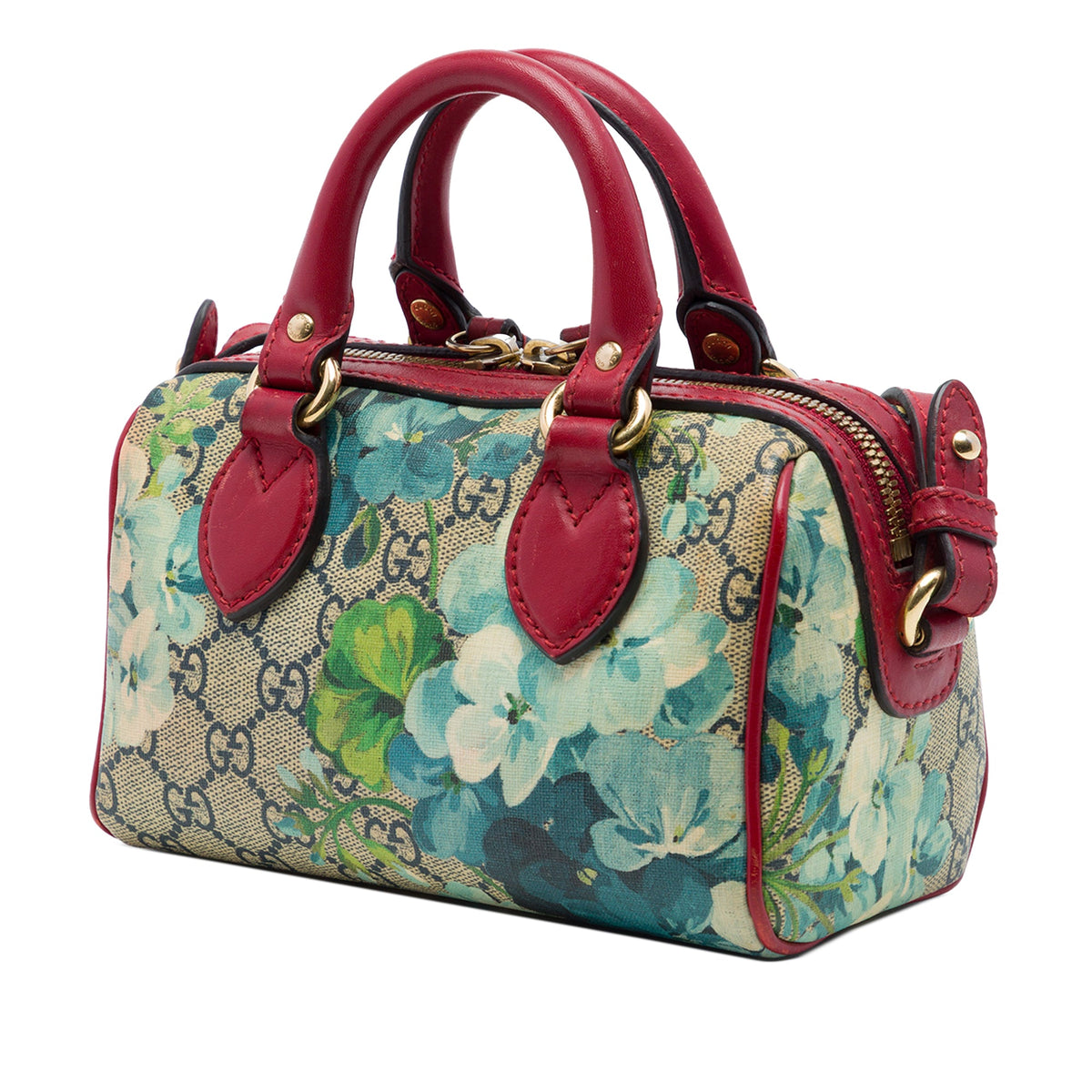 Gucci Mini GG Supreme Blooms Boston Bag