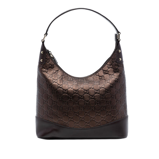Metallic Guccissima Shoulder Bag