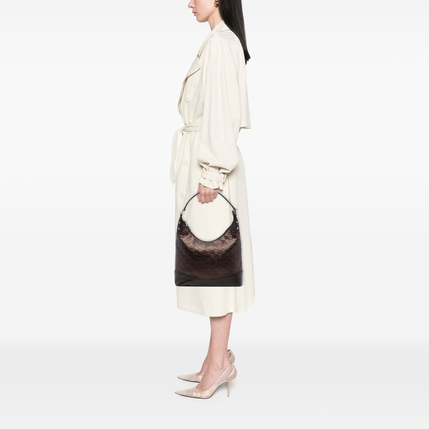 Metallic Guccissima Shoulder Bag