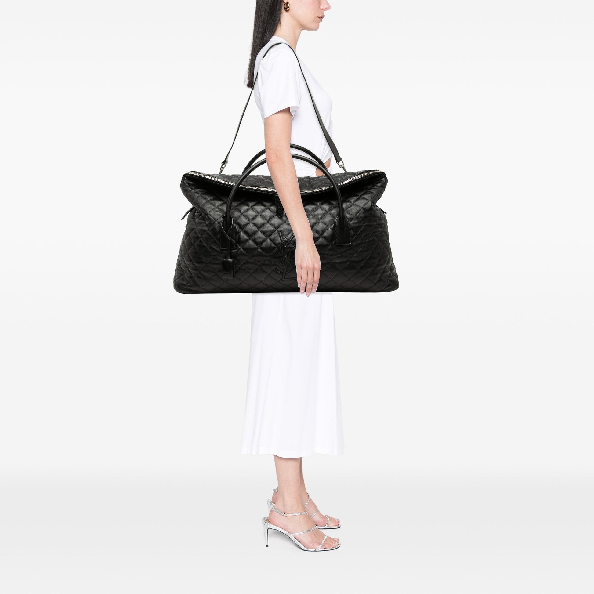 Saint Laurent Quilted Calfskin ES Giant Travel Bag