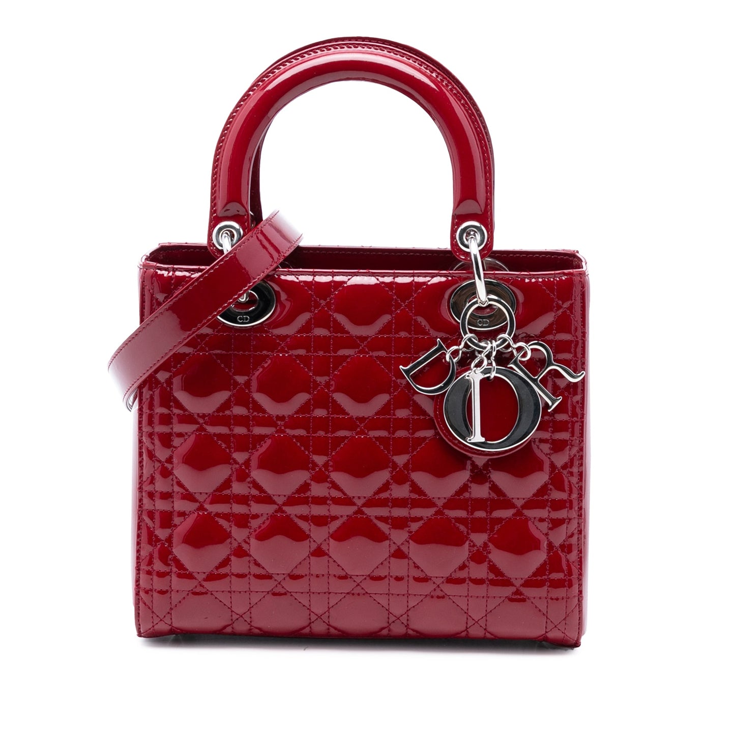 Dior Medium Patent Cannage Lady Dior