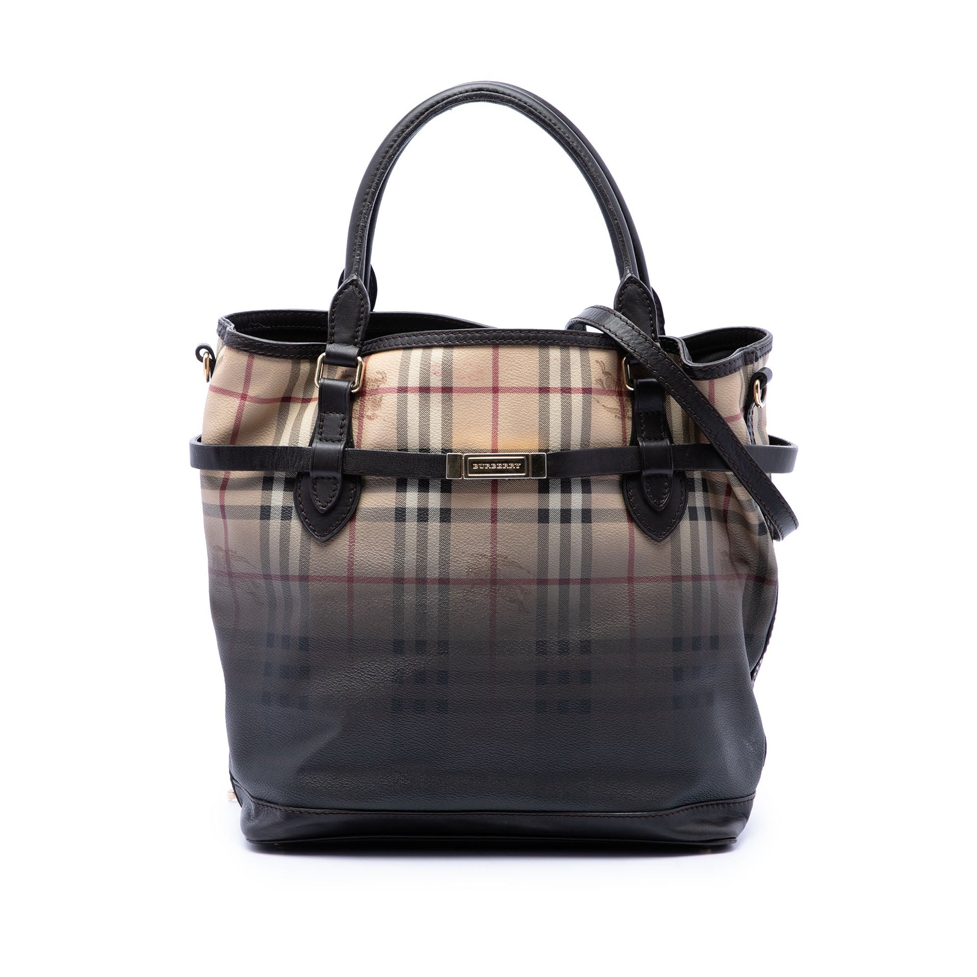 Burberry Haymarket Check Ombre Coated Canvas Liberton Satchel