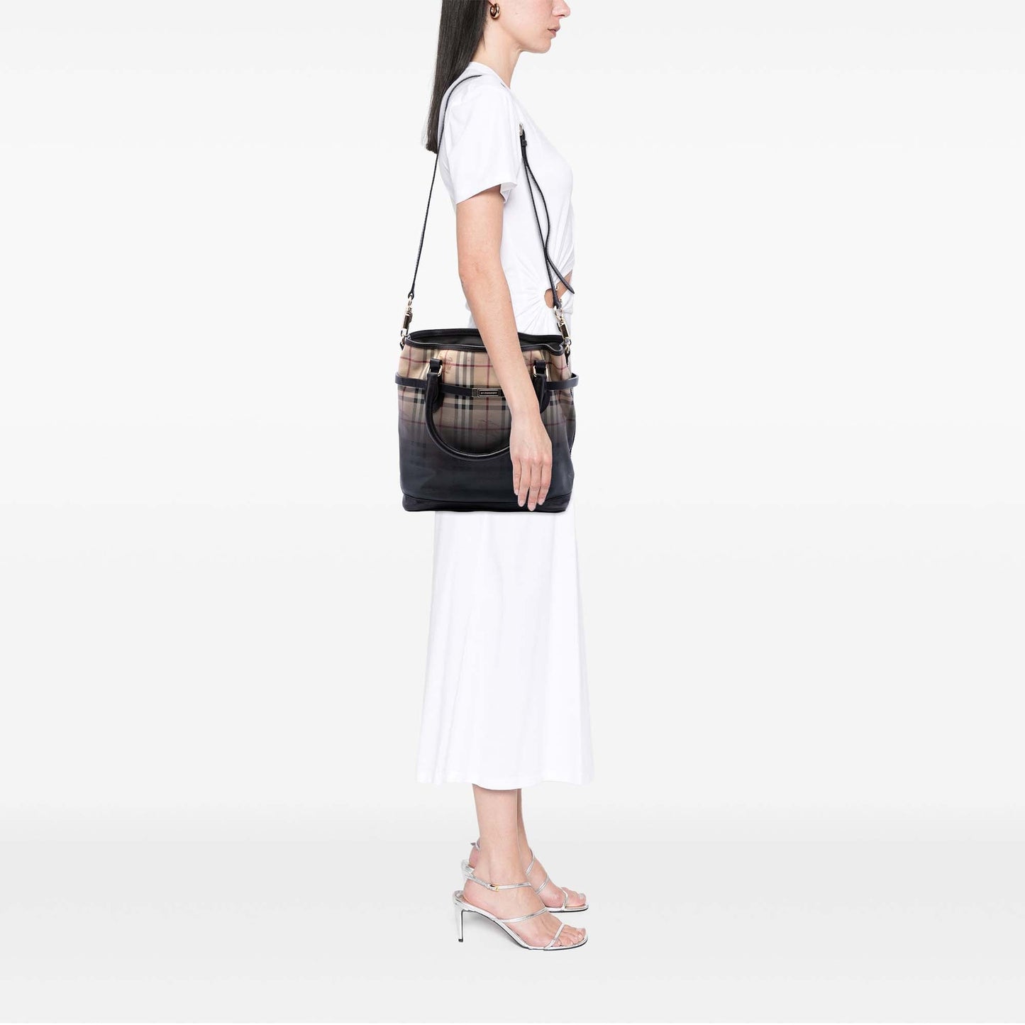 Burberry Haymarket Check Ombre Coated Canvas Liberton Satchel